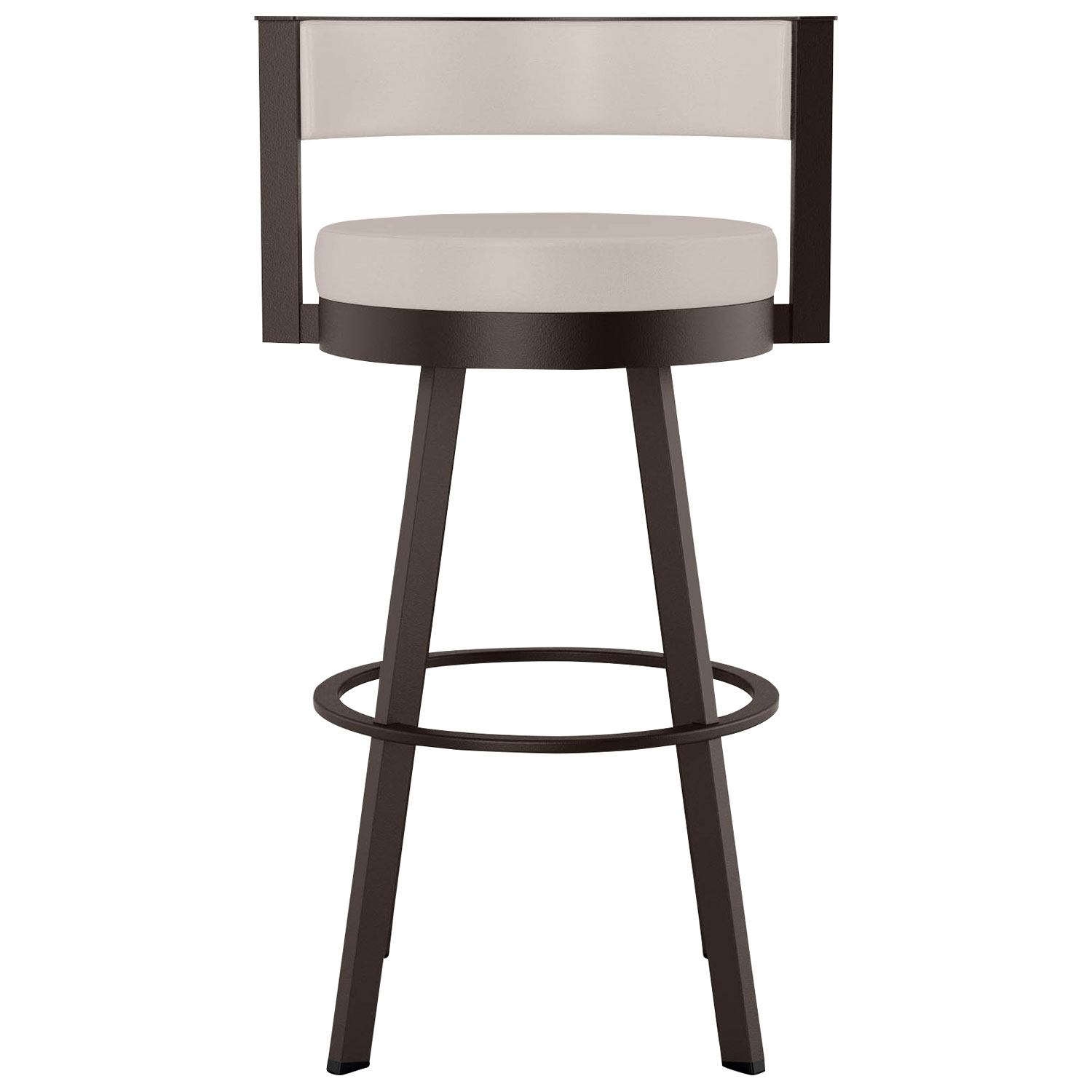 Browser Contemporary Bar Height Barstool - Cream/Brown