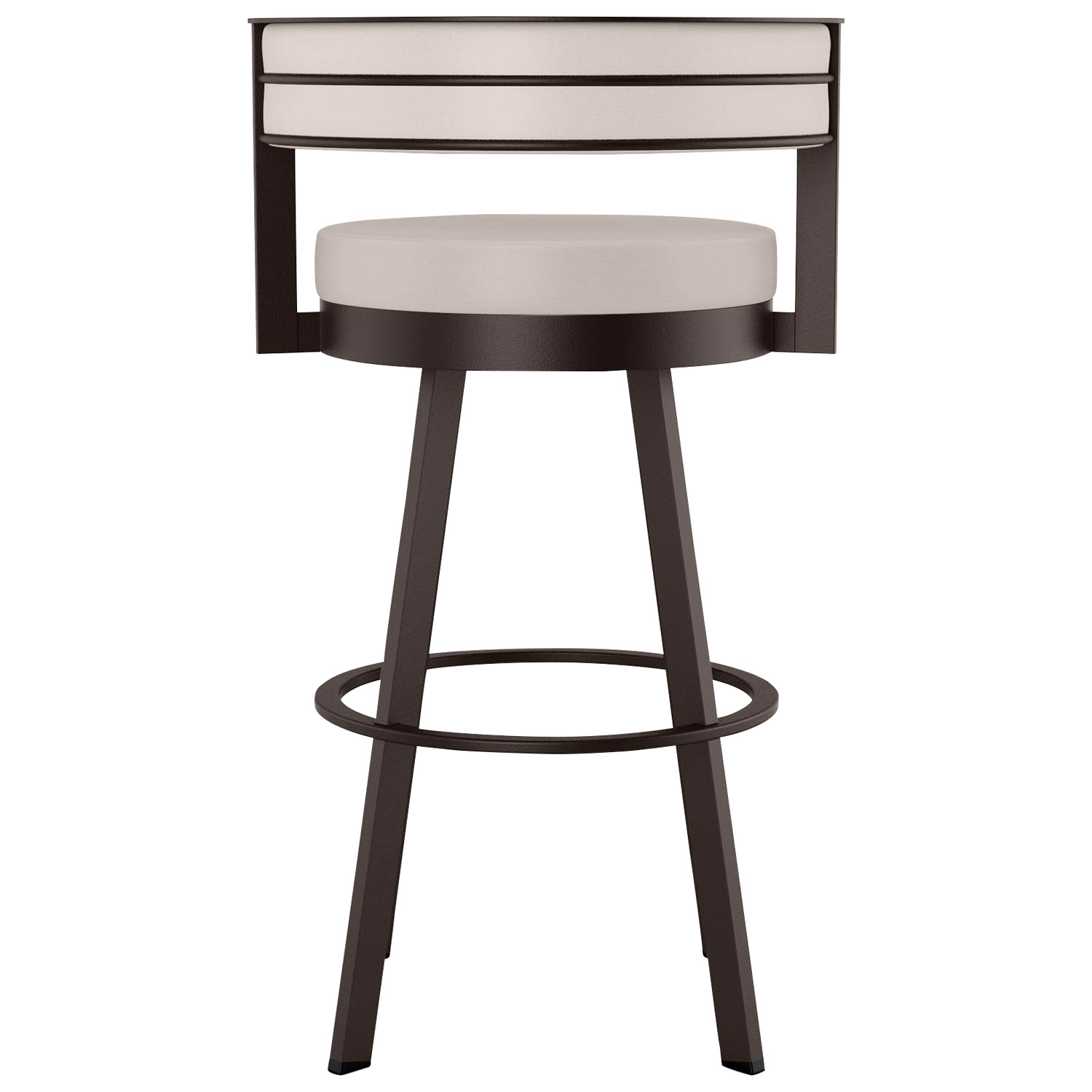 Browser Contemporary Bar Height Barstool - Cream/Brown