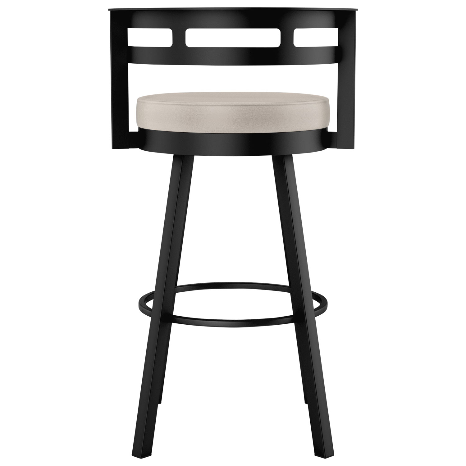 Tabouret de bar contemporain à hauteur de comptoir Render - Crème/Noir