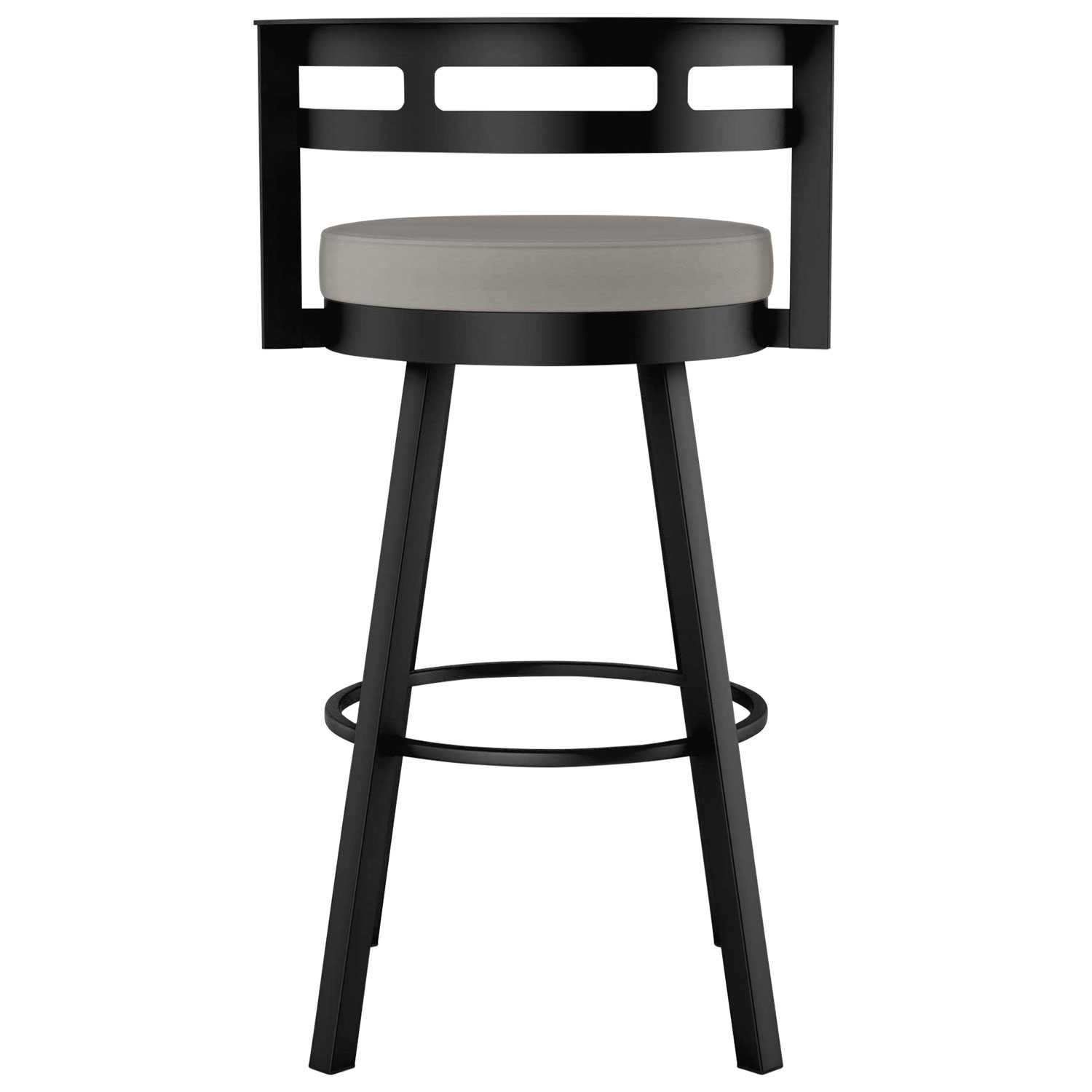 Tabouret de bar contemporain à hauteur de comptoir Render - Gris taupe/Noir