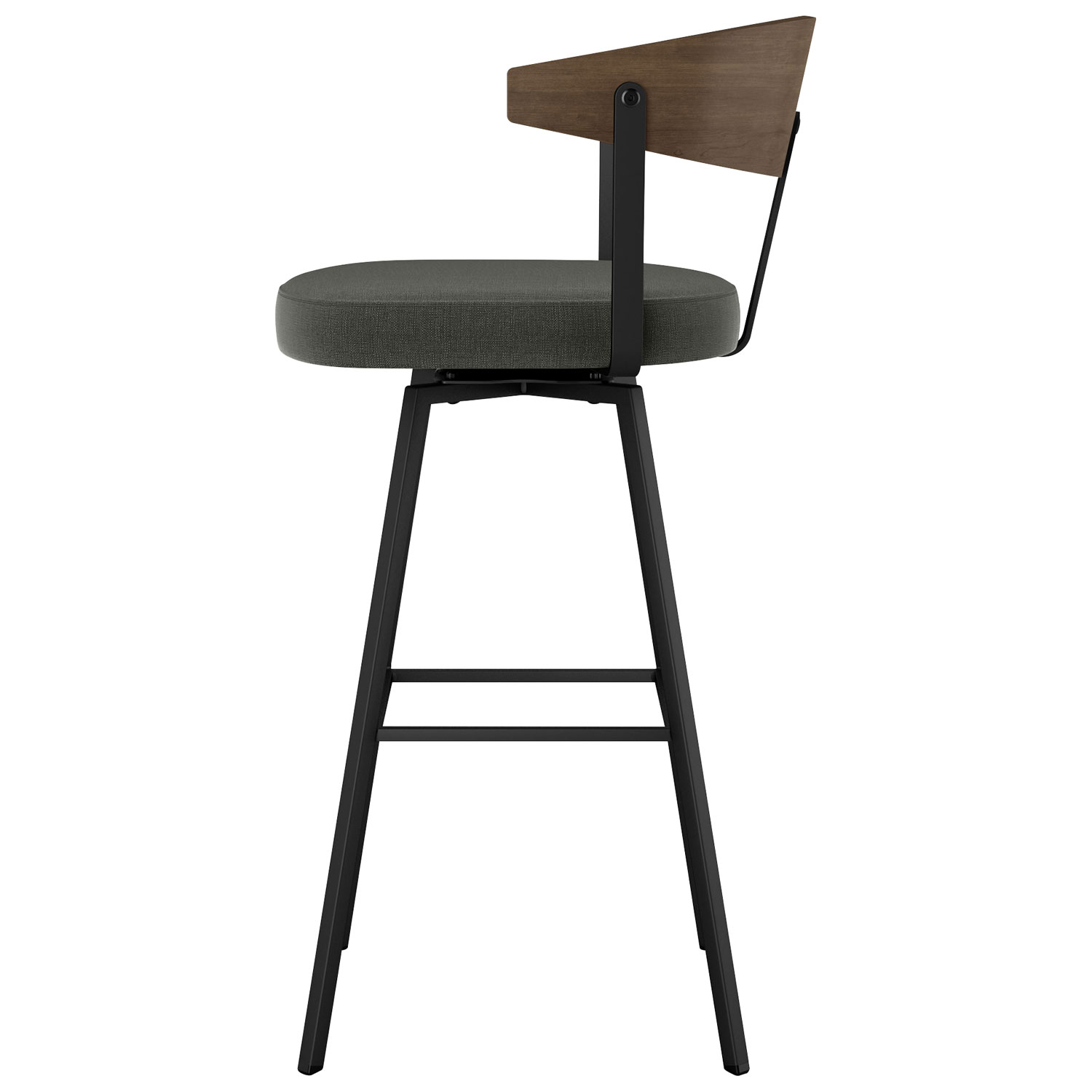 Quinton Contemporary Counter Height Barstool - Charcoal Grey/Brown/Black