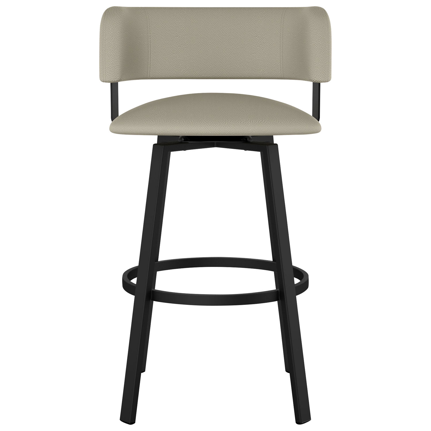 Tabouret de bar contemporain à hauteur de comptoir Stinson - Grège/Noir