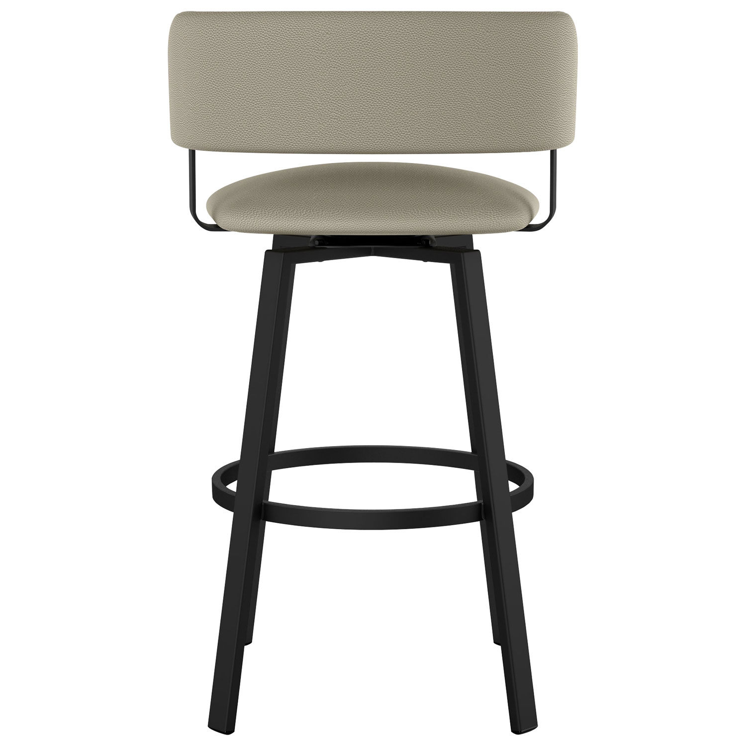 Tabouret de bar contemporain à hauteur de comptoir Stinson - Grège/Noir