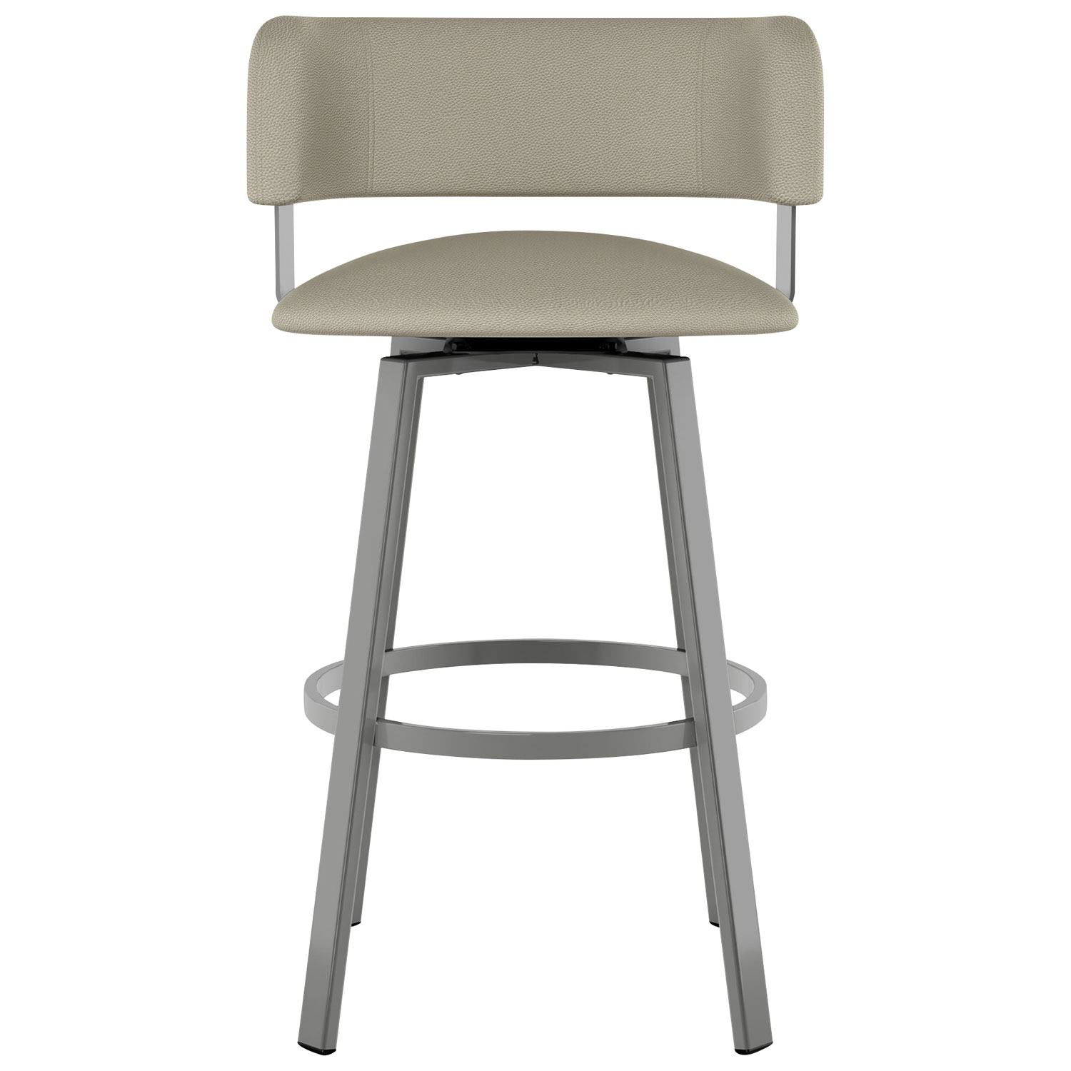 Tabouret de bar contemporain à hauteur de bar Stinson - Grège/Gris métallique
