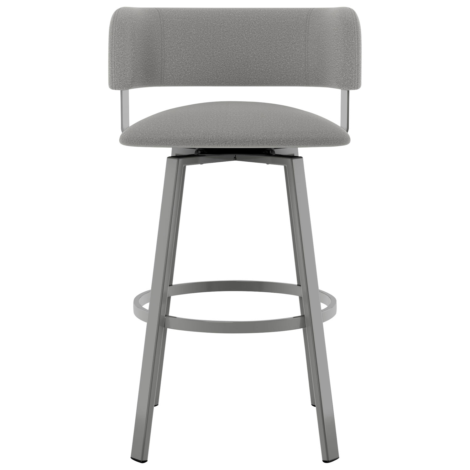 Tabouret de bar contemporain à hauteur de bar Stinson - Gris/Gris métallique
