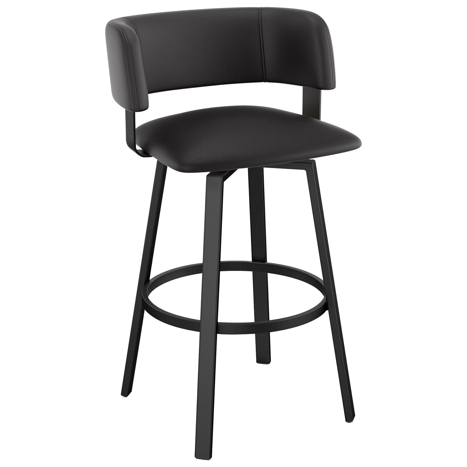 Tabouret de bar contemporain à hauteur de bar Stinson - Noir