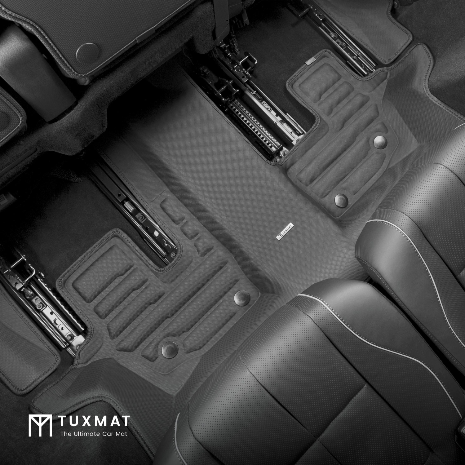 TuxMat – Pour Mercedes-Benz GLS 7 places avec groupe siège arrière exécutif 2020-2026 modèles – Tapis d'auto personnalisés – Couverture maximale,