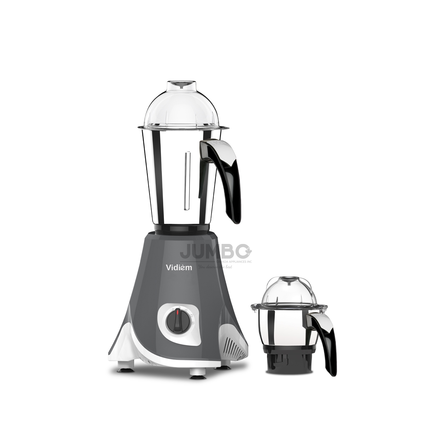 Vidiem Eva Twin 650W / 110V Stainless Steel Jars - Indian Mixer Grinder, Spice & Coffee grinder for use in Canada / USA