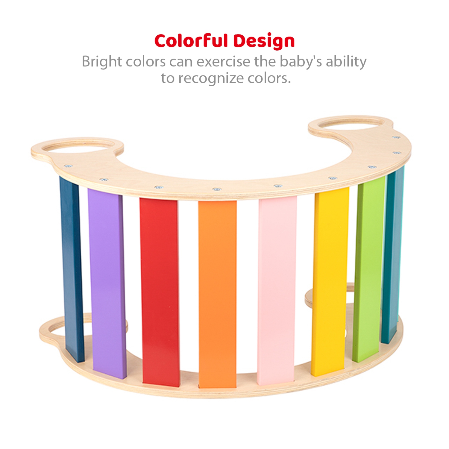 TOOKYLAND Arche d'Escalade en Bois - Jouet de Grimpe à Bascule Montessori pour Enfants de 3 Ans +