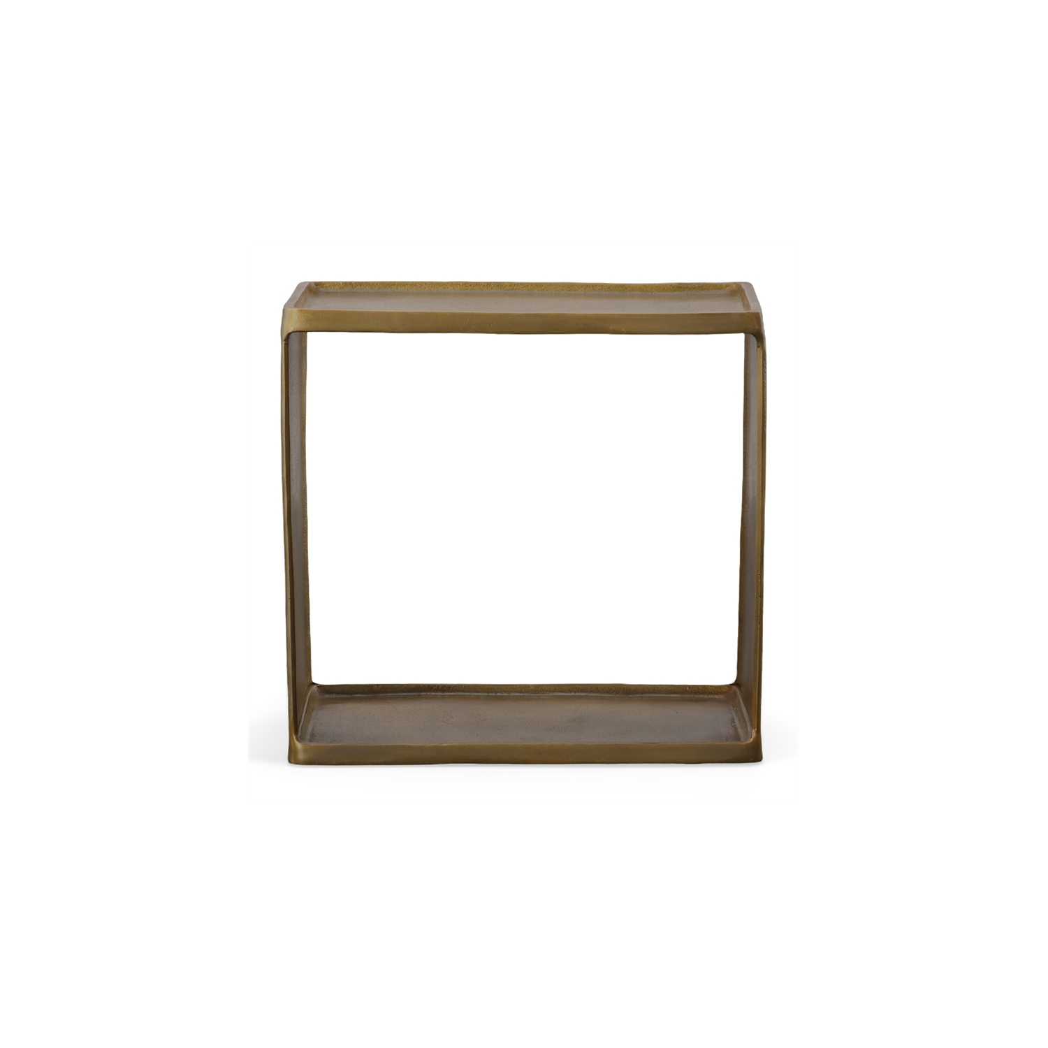 Uttermost Derwent Modern Aluminum Accent Table in Antique Brass