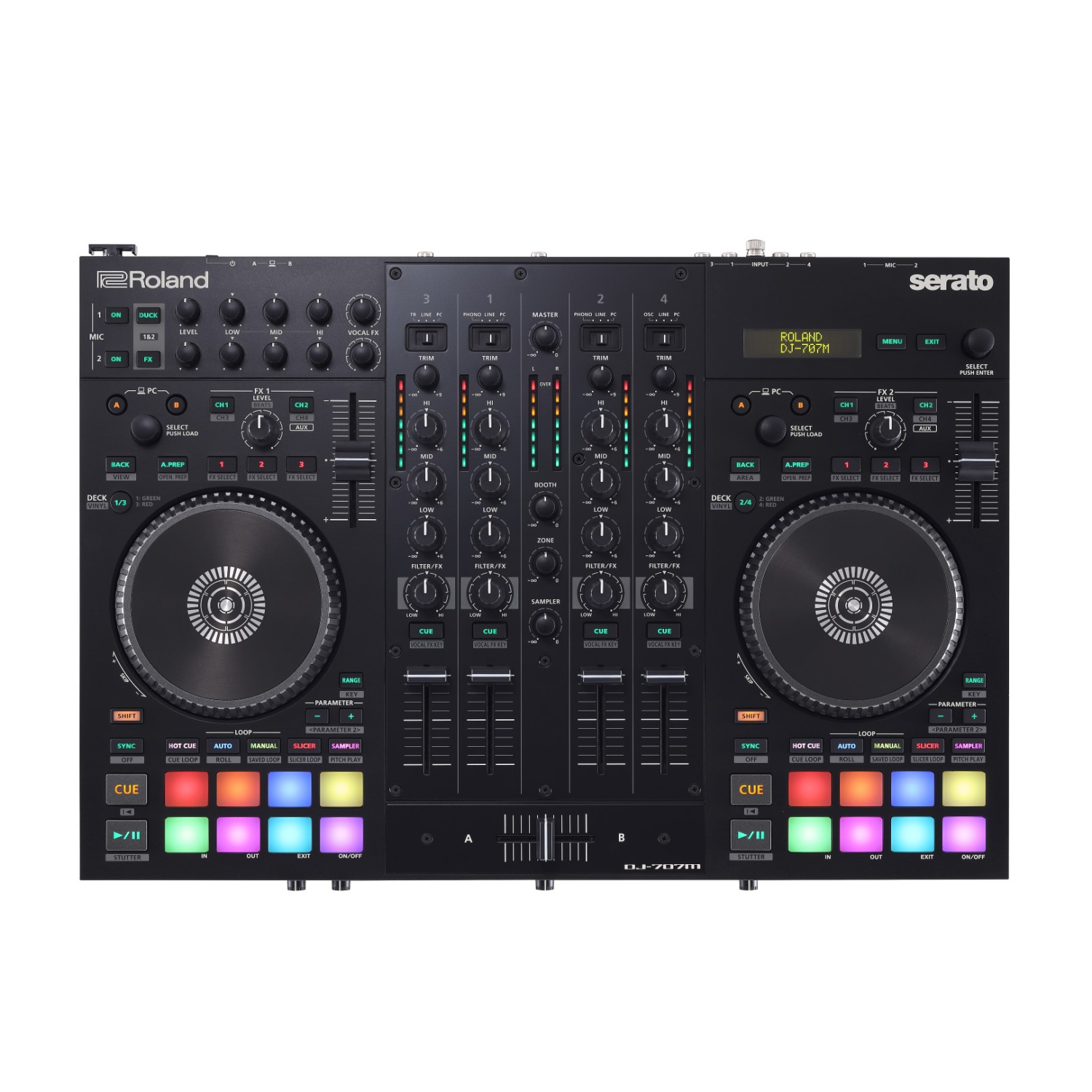 Roland DJ-707M 4-Channel Controller for Mobile DJs