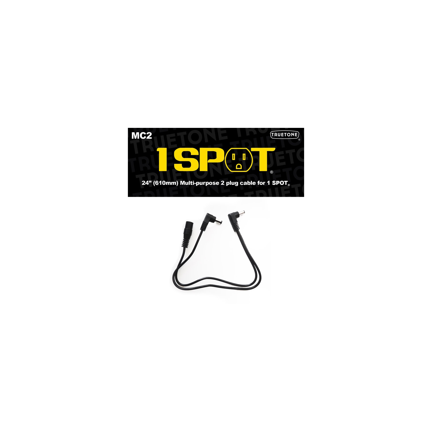 Truetone 1 Spot MC2 Female to Male 12'' DC Adaptor Ext. Y Cable