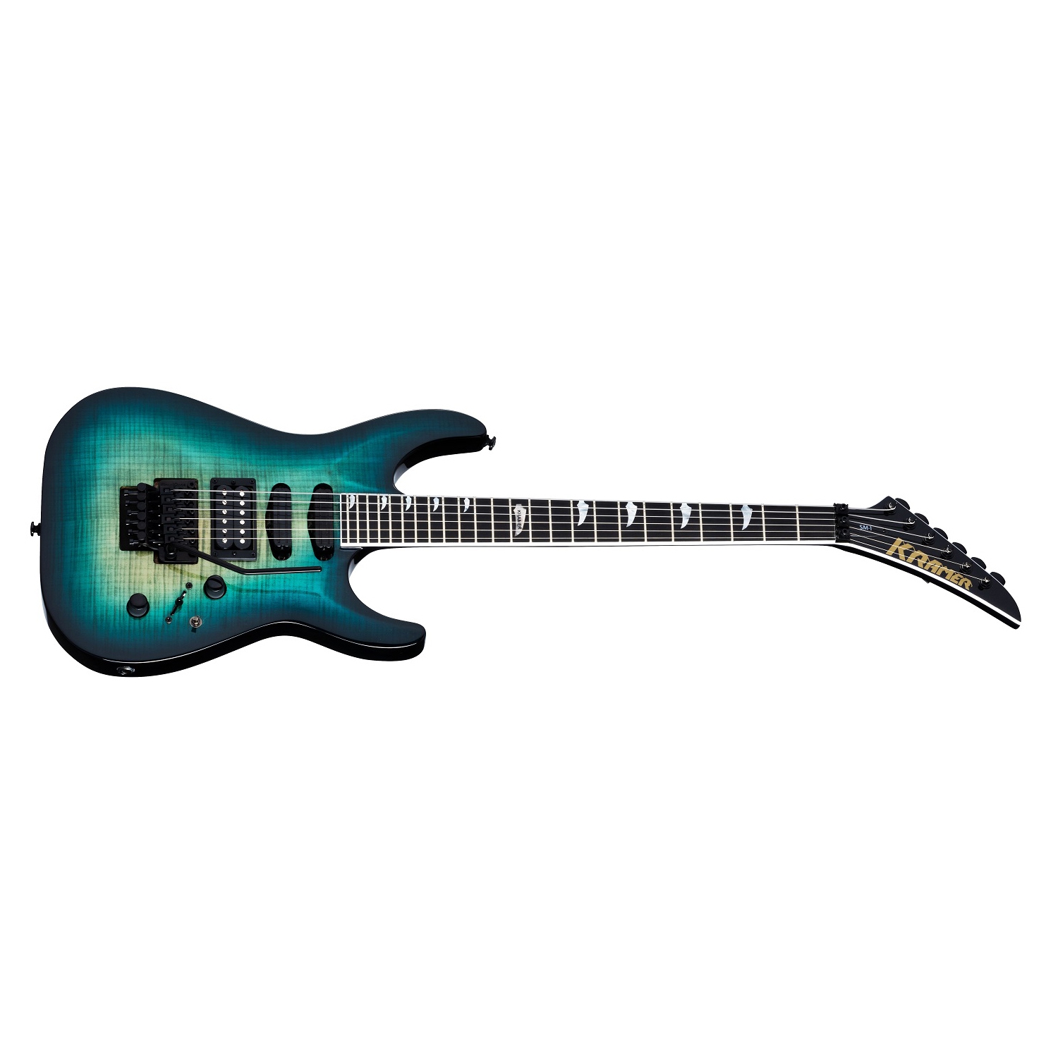 Kramer SM-1 Figured Electric Guitar - Caribbean Blue