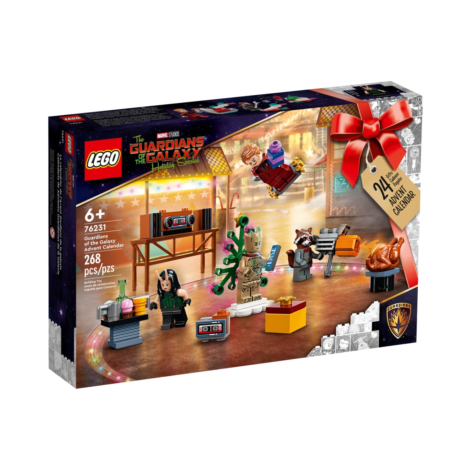 LEGO Marvel Guardians of the Galaxy: Advent Calendar 2022 - 268 Piece Building Kit [LEGO, #76231, Ages 6+]