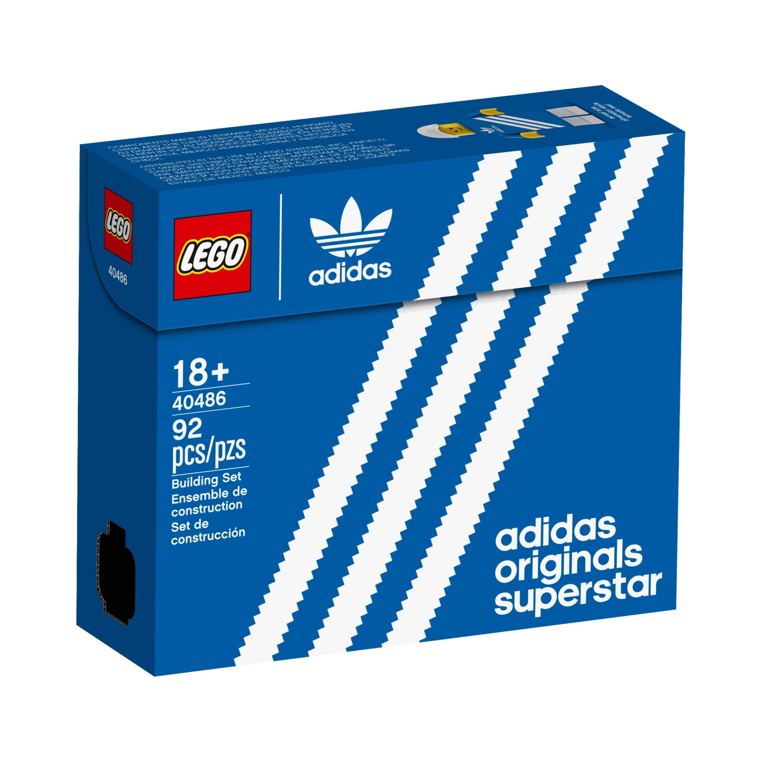 LEGO adidas Originals Superstar - 92 Piece Building Kit [LEGO, #40486, Ages 18+]