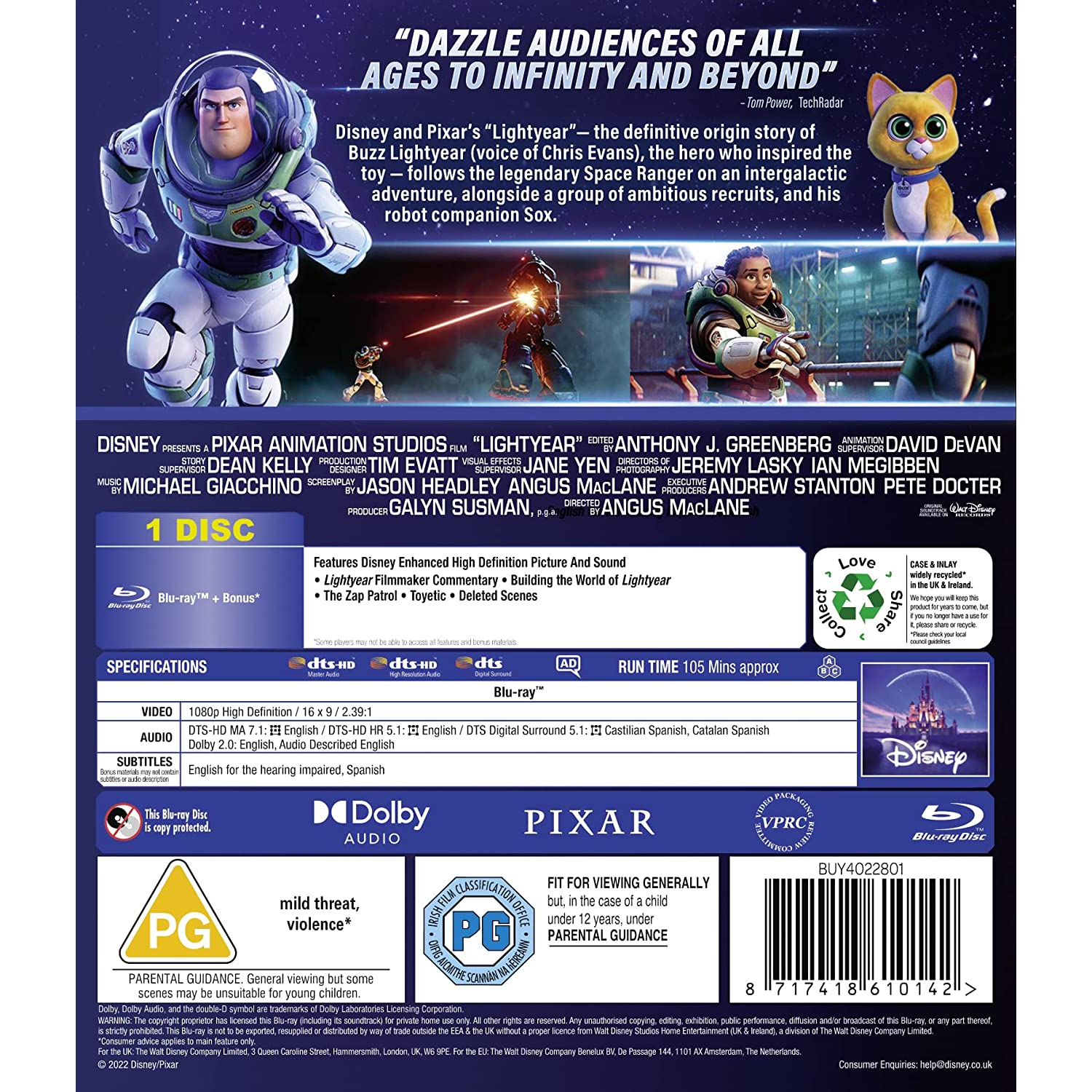 Disney Pixar's Lightyear [Blu-ray]