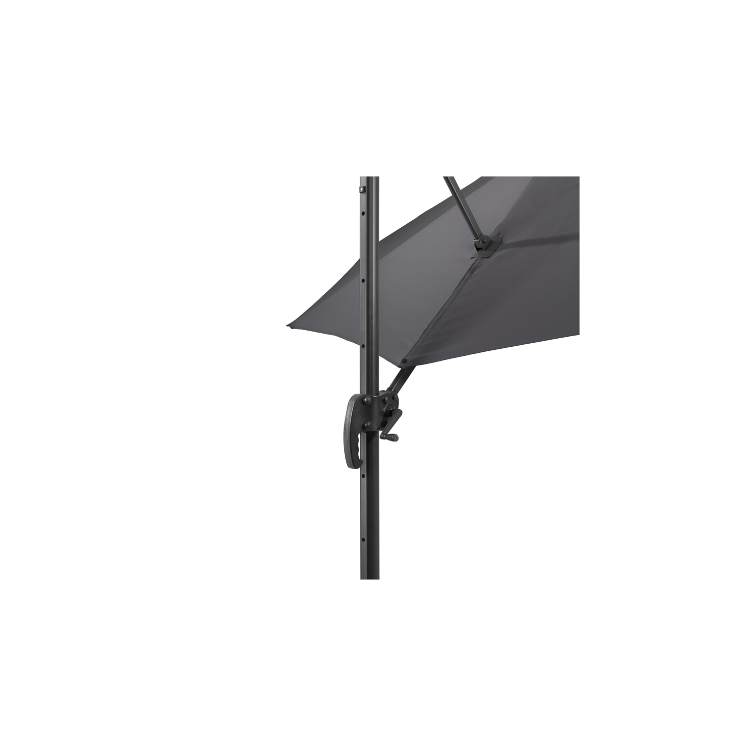 Parasol de patio grisdécentré