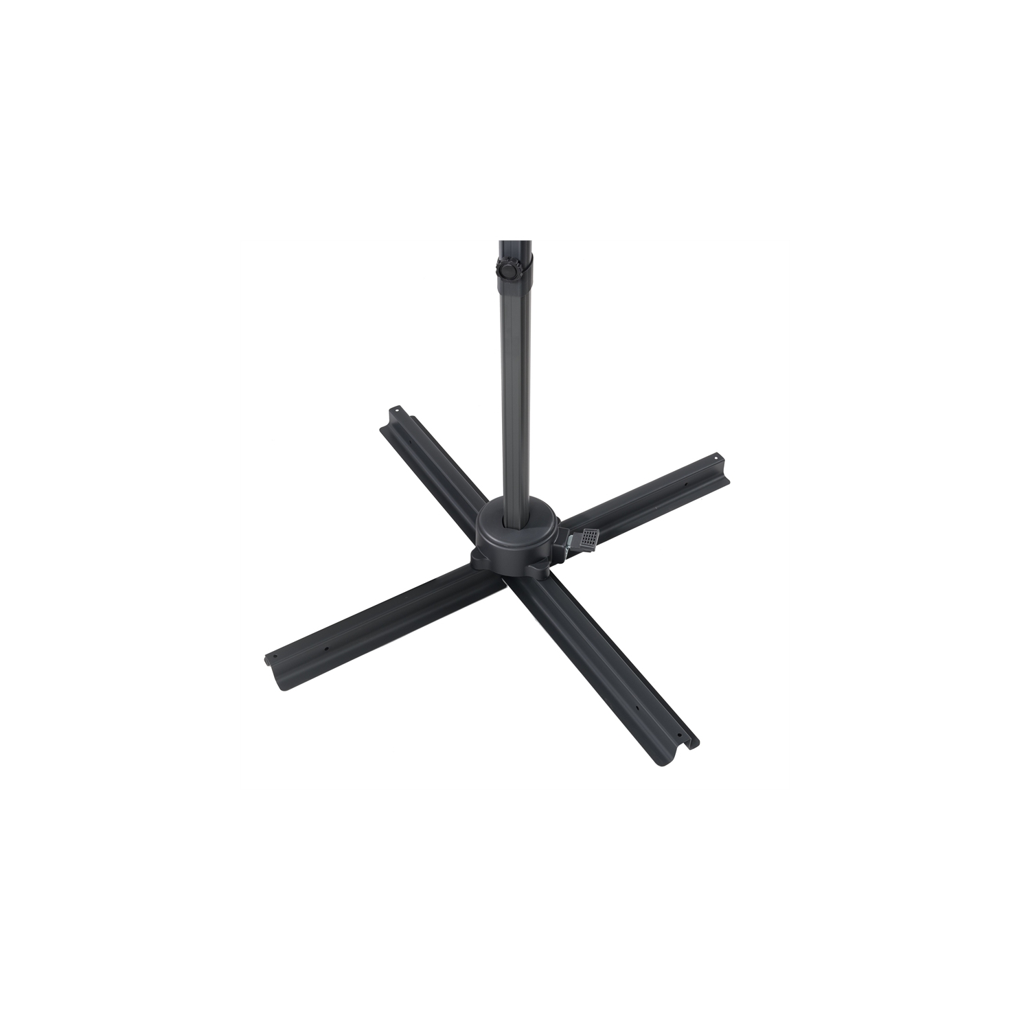 Parasol de patio grisdécentré