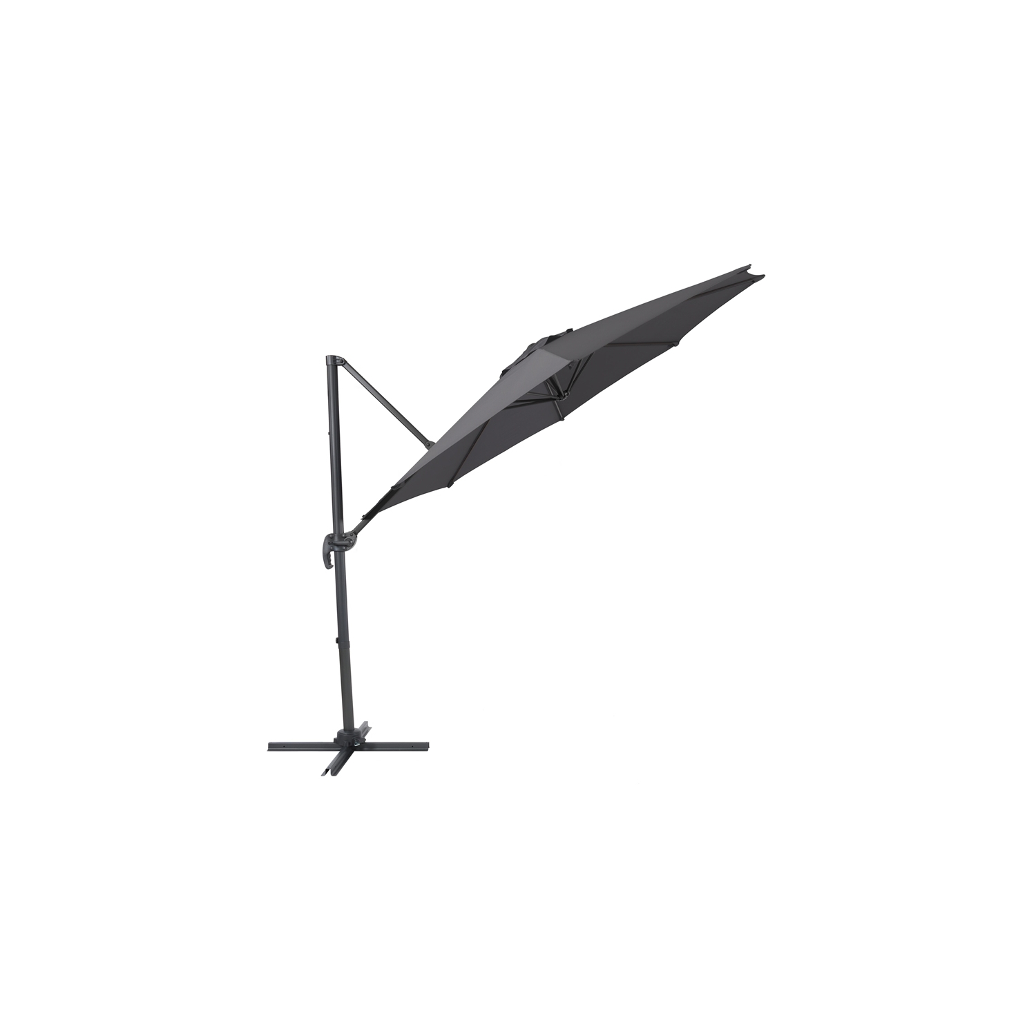 Parasol de patio grisdécentré