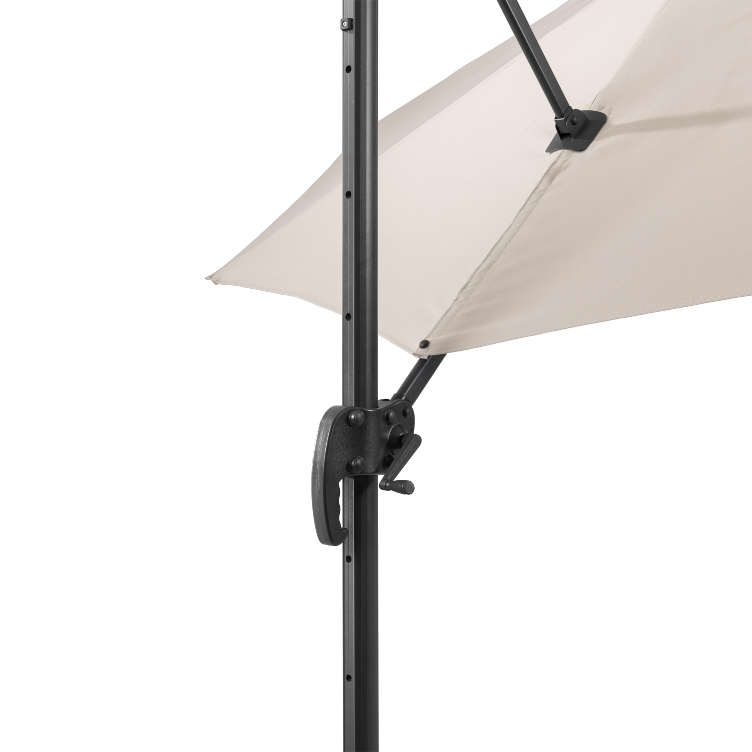 CorLiving Off White Offset Tilting Patio Umbrella