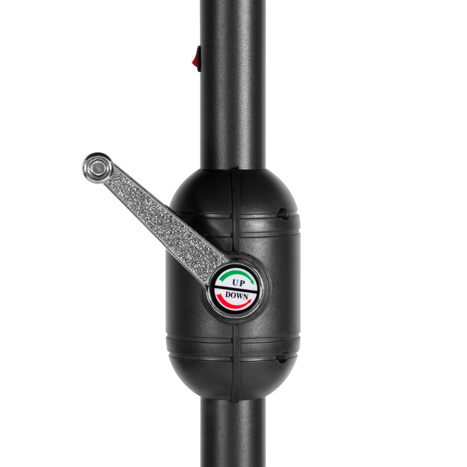 Corliving Pegasus 9ft Outdoor Tilting Patio Umbrella, Lighted Outdoor Umbrella with Solar Lights, for Patio, Backyard, Balcony