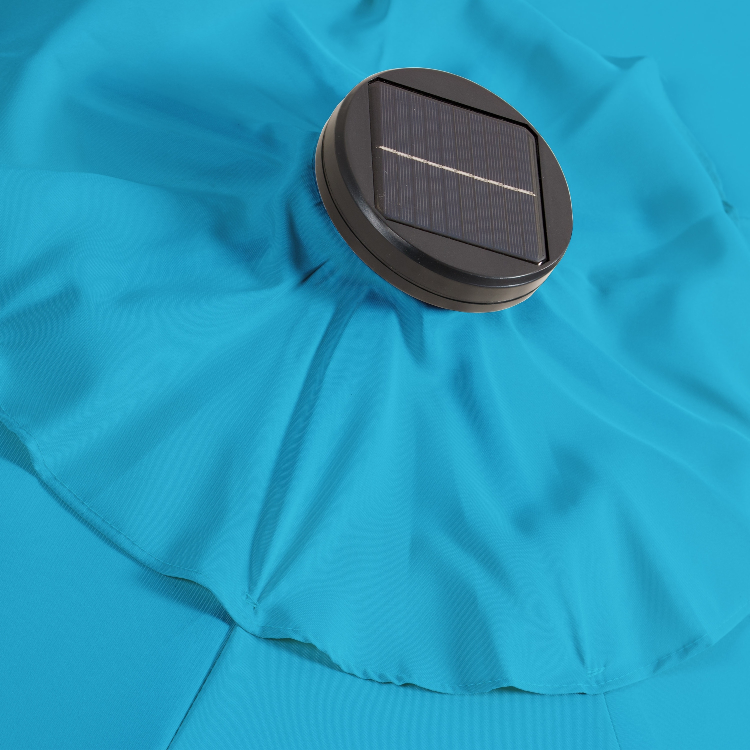 Corliving Pegasus 9ft Outdoor Tilting Patio Umbrella, Lighted Outdoor Umbrella with Solar Lights, for Patio, Backyard, Balcony