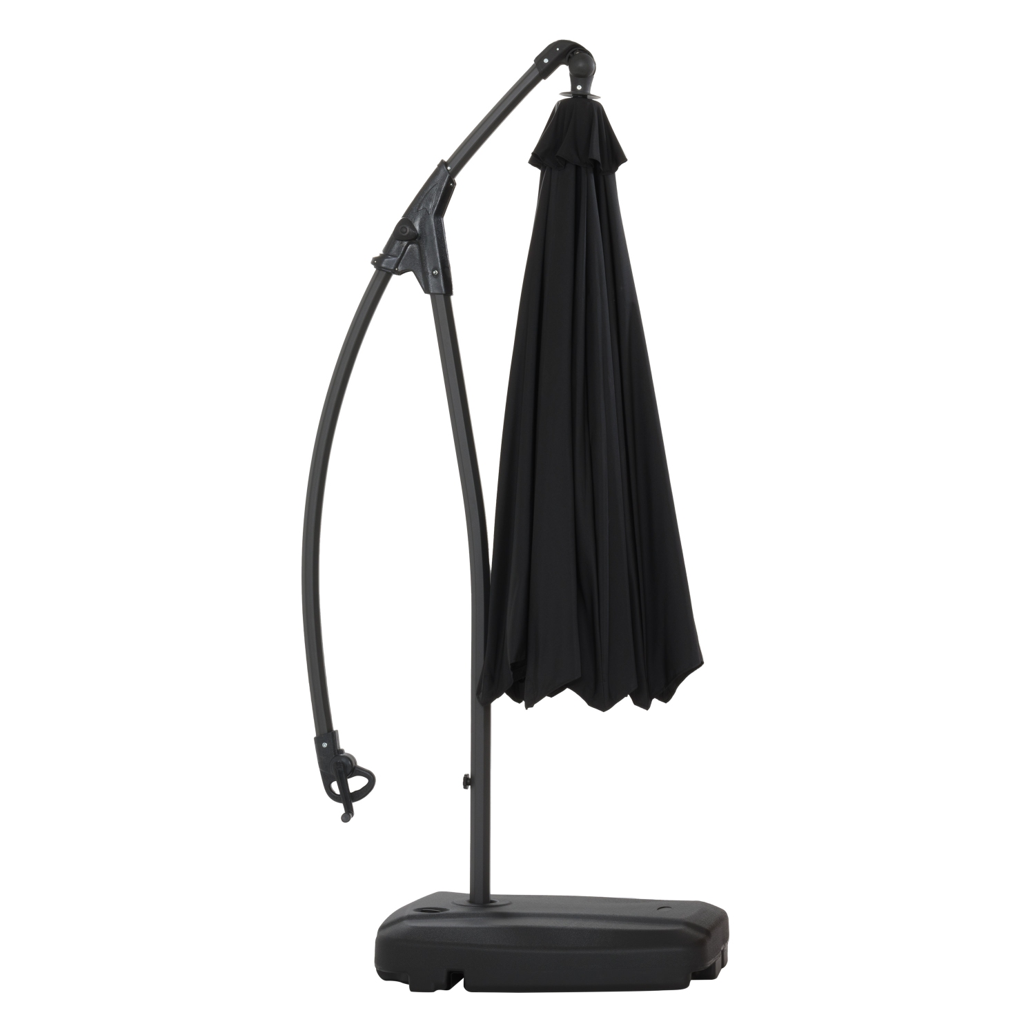 CorLiving 9.5 Ft Cantilever Patio Umbrella in Black