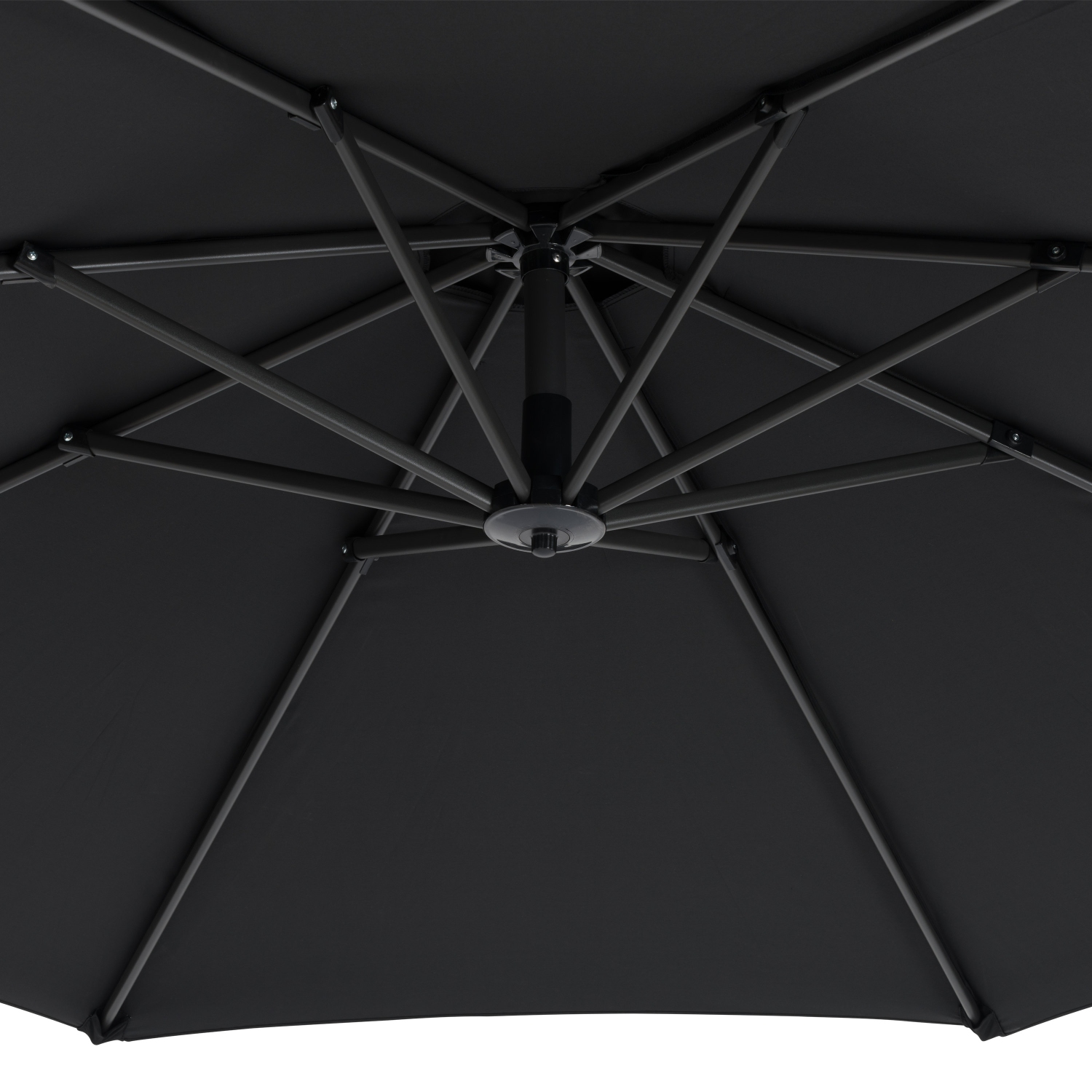 CorLiving 9.5 Ft Cantilever Patio Umbrella in Black