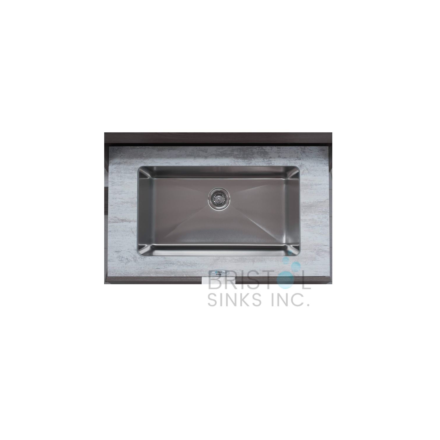 Évier de cuisine en acier inoxydable à encastrer Bristol Sinks, coins de 20 mm