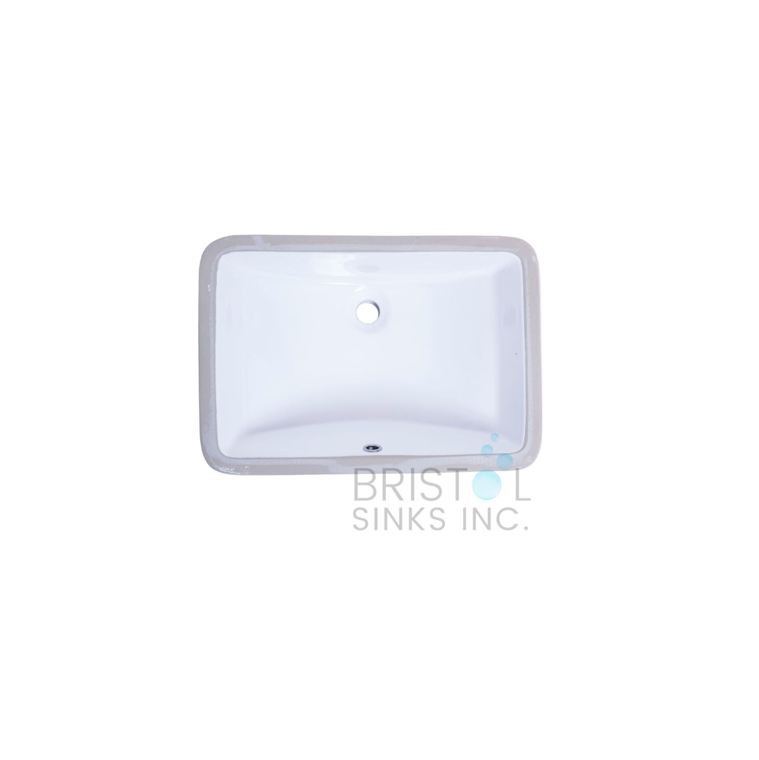 Lavabo de salle de bain rectangulaire en porcelaine vitrifiée Bristol Sinks