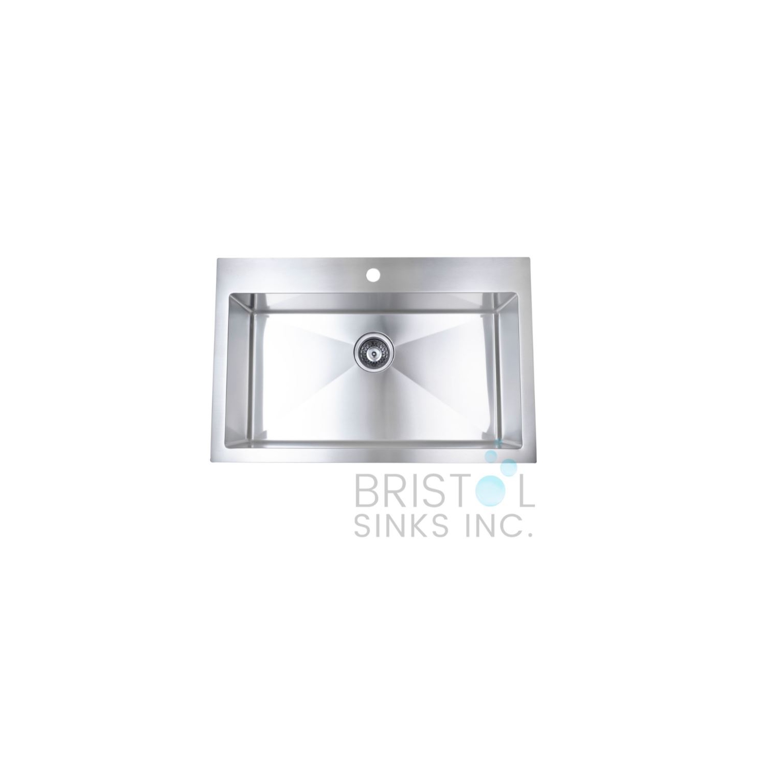 Bristol Sinks Drop-in Stainless Steel 1-Hole Single Bowl Kitchen Sink