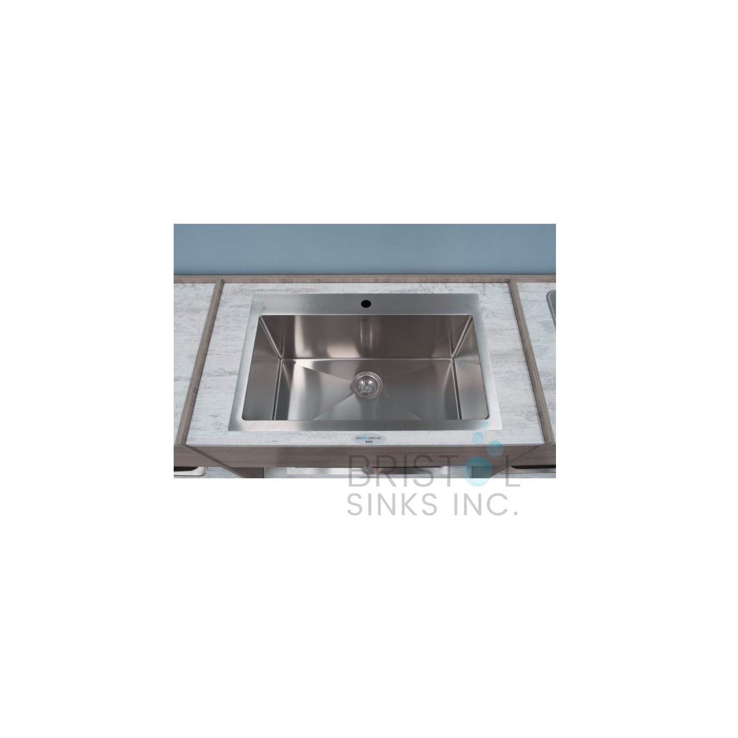 Bristol Sinks Drop-in Stainless Steel 1-Hole Single Bowl Kitchen Sink