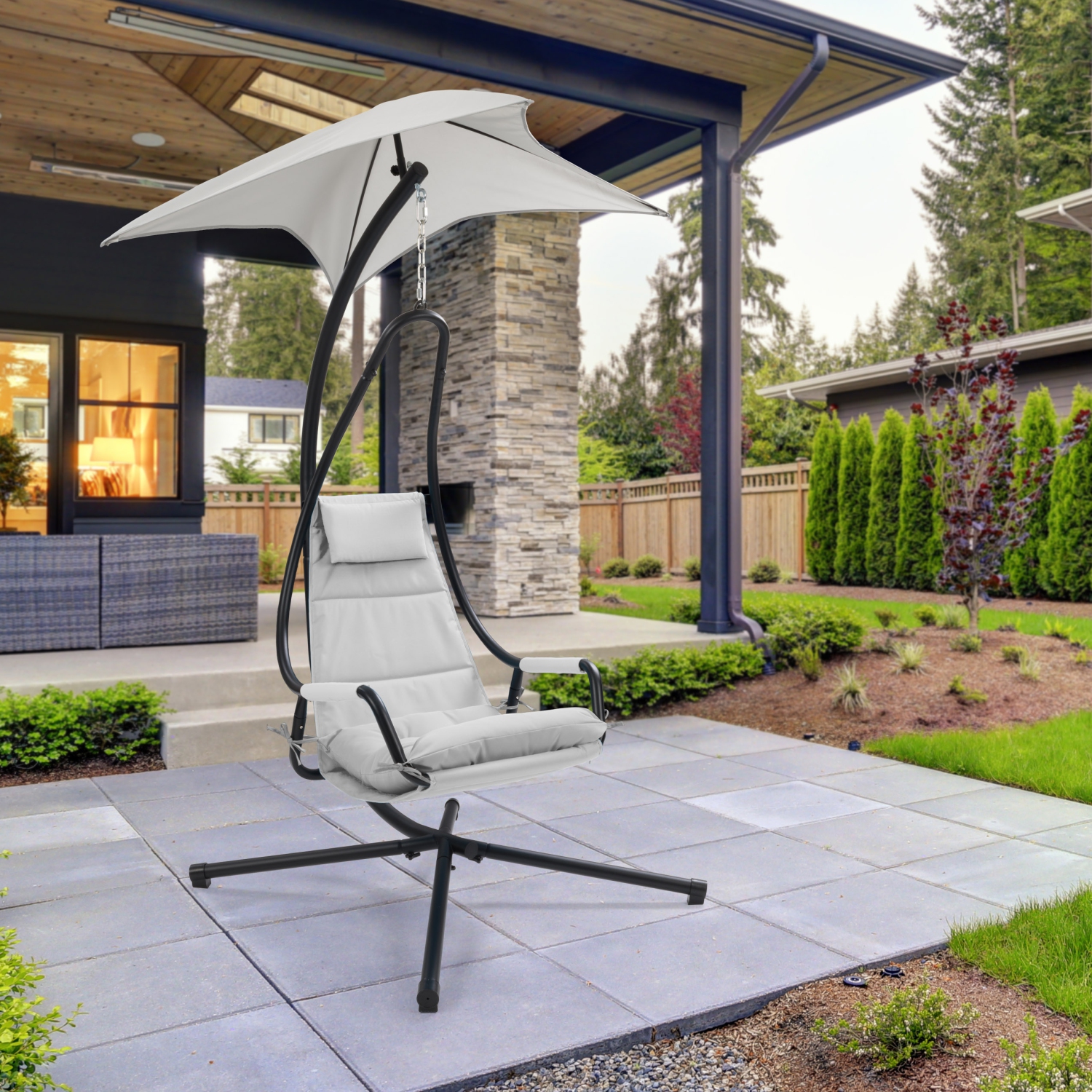 Chaise longue Kinsley avec auvent