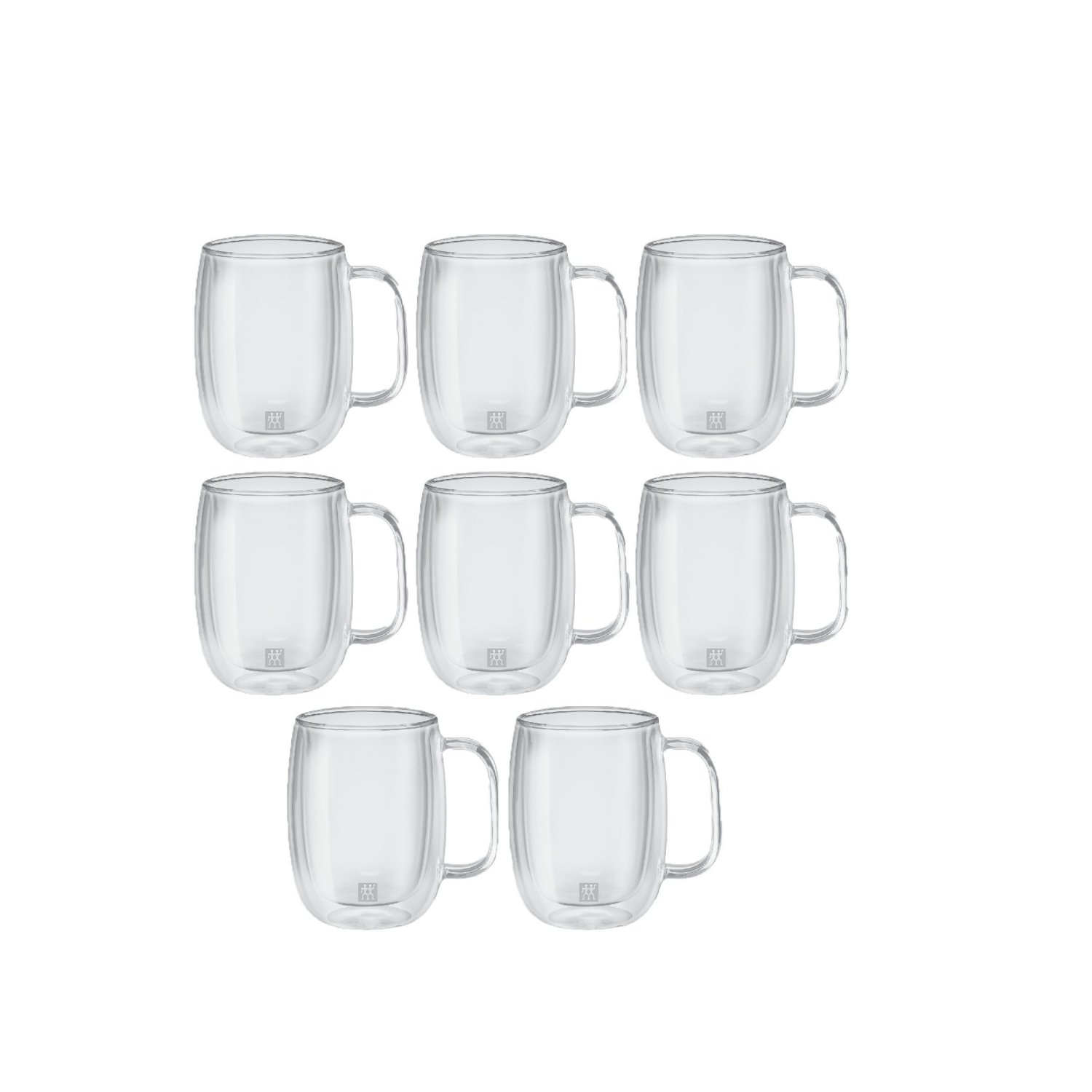 ZWILLING – Ensemble de 8&nbsp;tasses à café Sorrento Plus, transparent, format économique