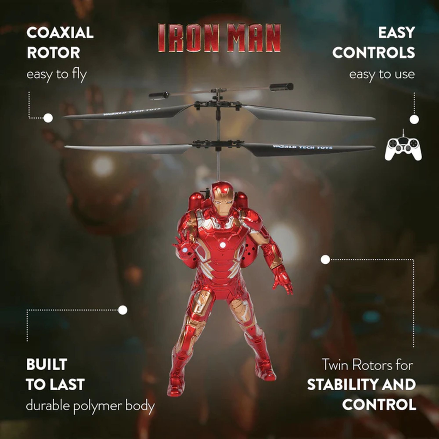 Marvel Avengers Iron Man Flying Figure IR Helicopter Best Buy Canada