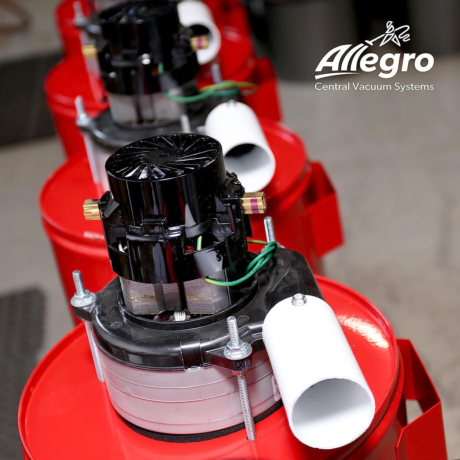 Allegro MU4101 Heavy Duty Powerful Central Vacuum System, Tangential Discharge Bypass Ametek Lamb Motor, Hybrid Filtration with Premium Deluxe Rug