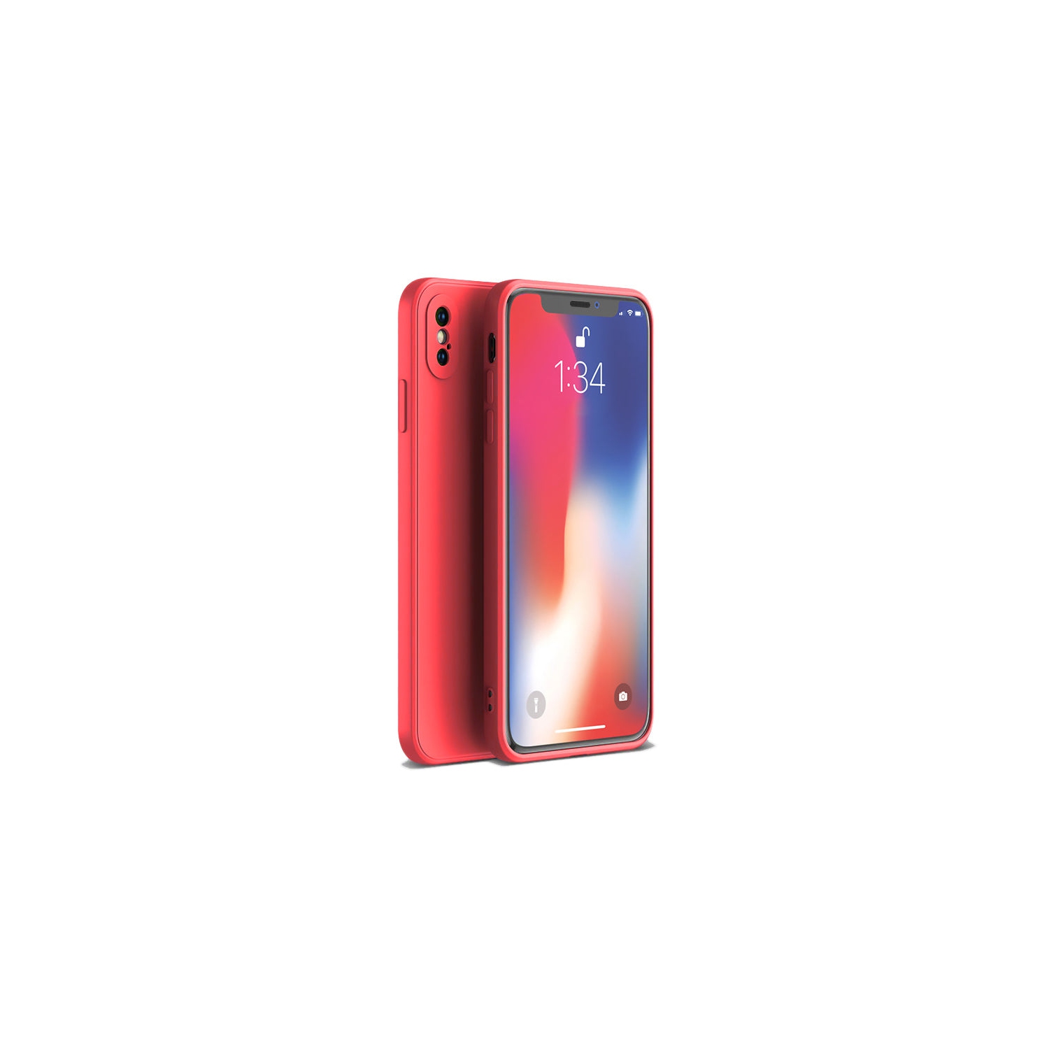 PANDACO Soft Shell Matte Red Case for iPhone XS Max