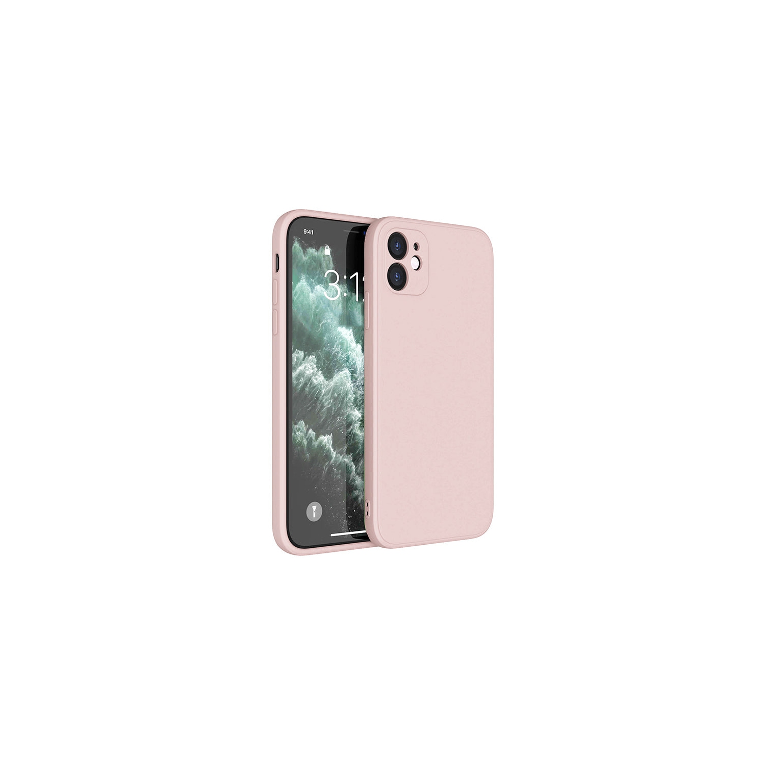 PANDACO Soft Shell Matte Pink Case for iPhone 12 Mini