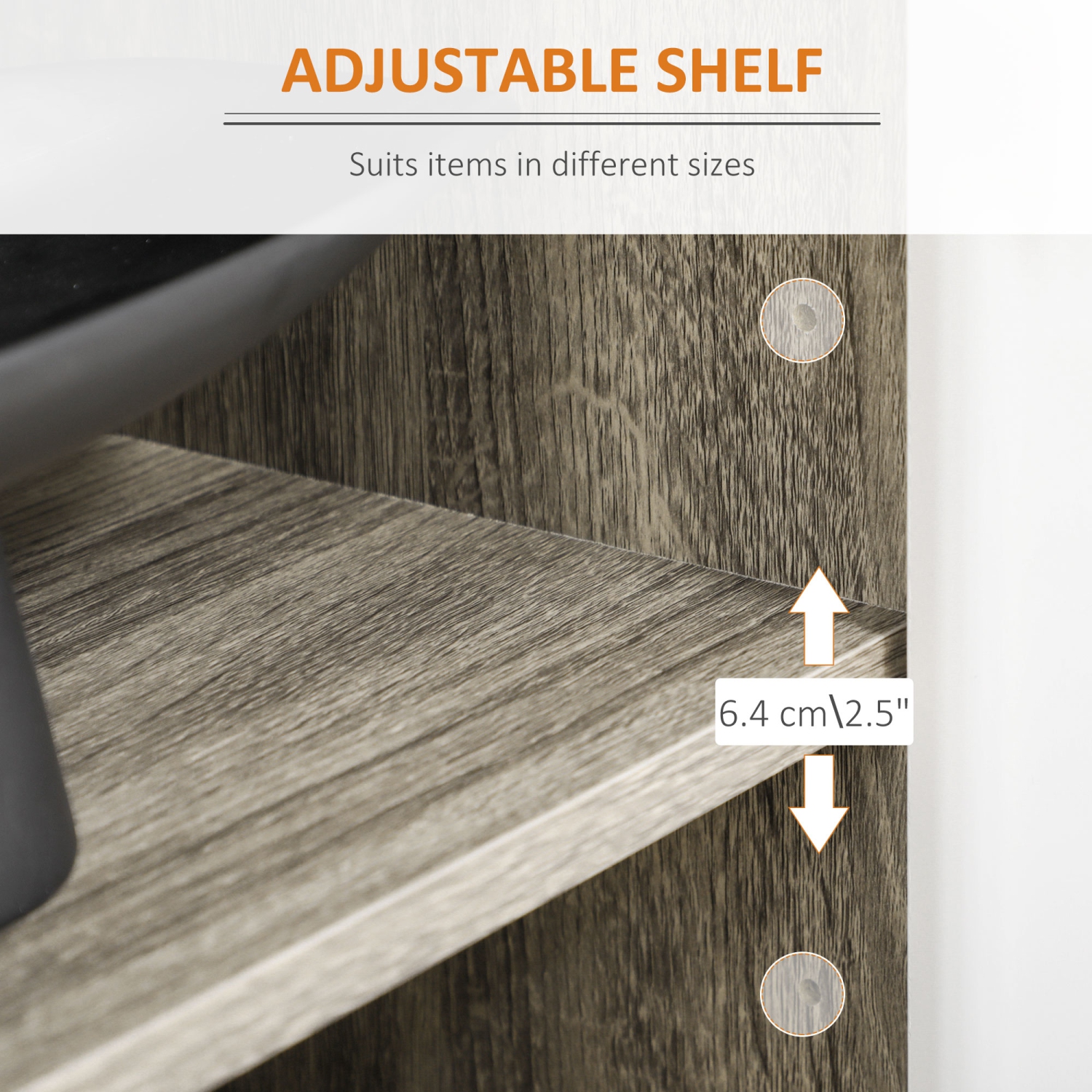 HOMCOM Modern Sideboard Buffet Cabinet, 47" Kitchen Storage Cabinet with 4 Doors and 2 Adjustable Shelves, Coffee Bar Station, Grayish Brown