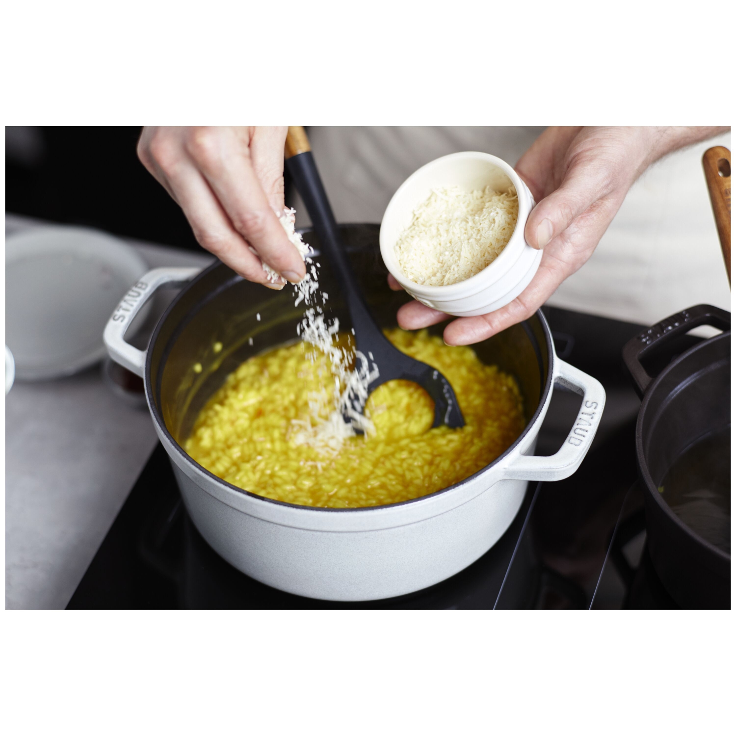 STAUB – cuillère de risotto en silicone, 31 cm, noir
