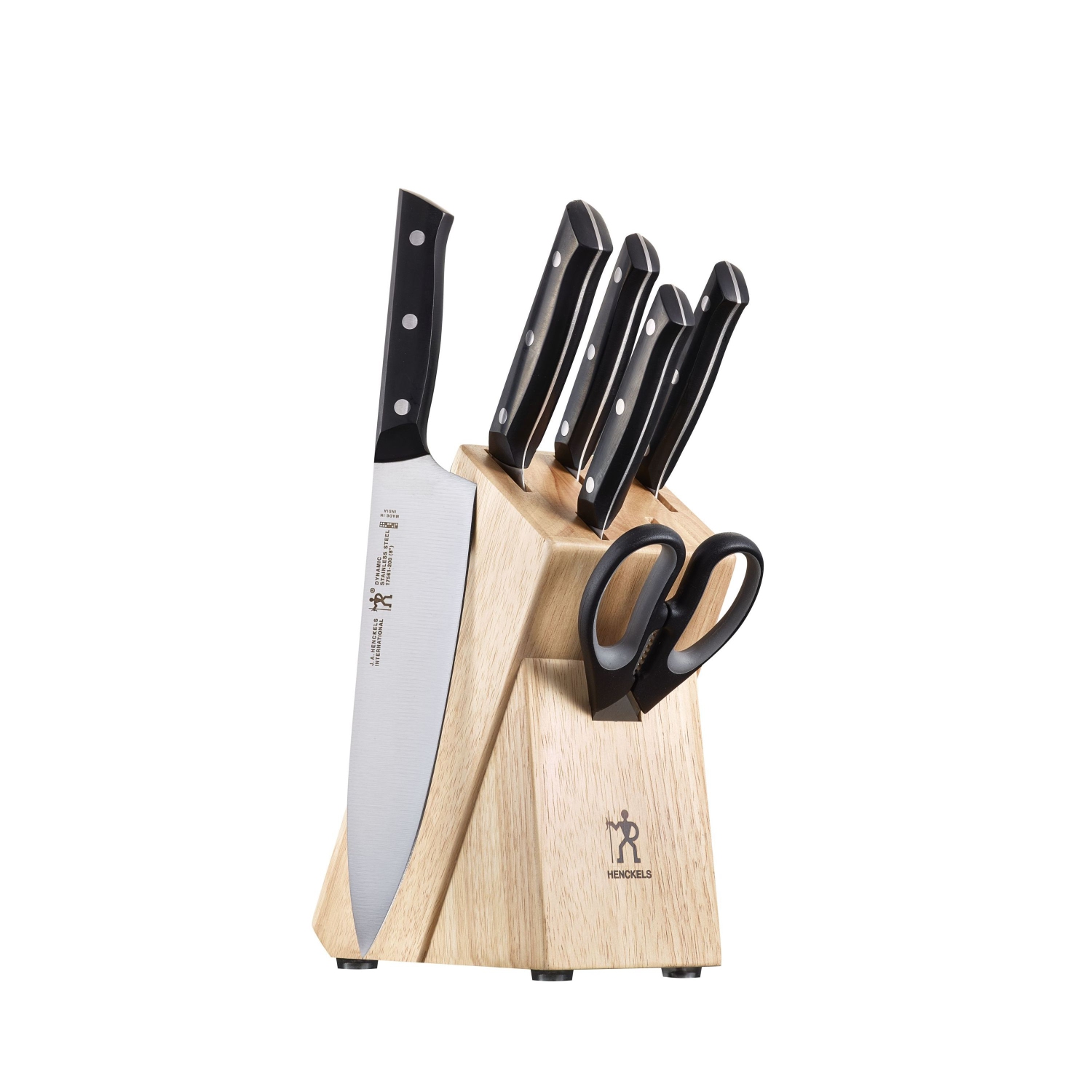 HENCKELS Dynamic 7 Piece Knife Block Set, Nature