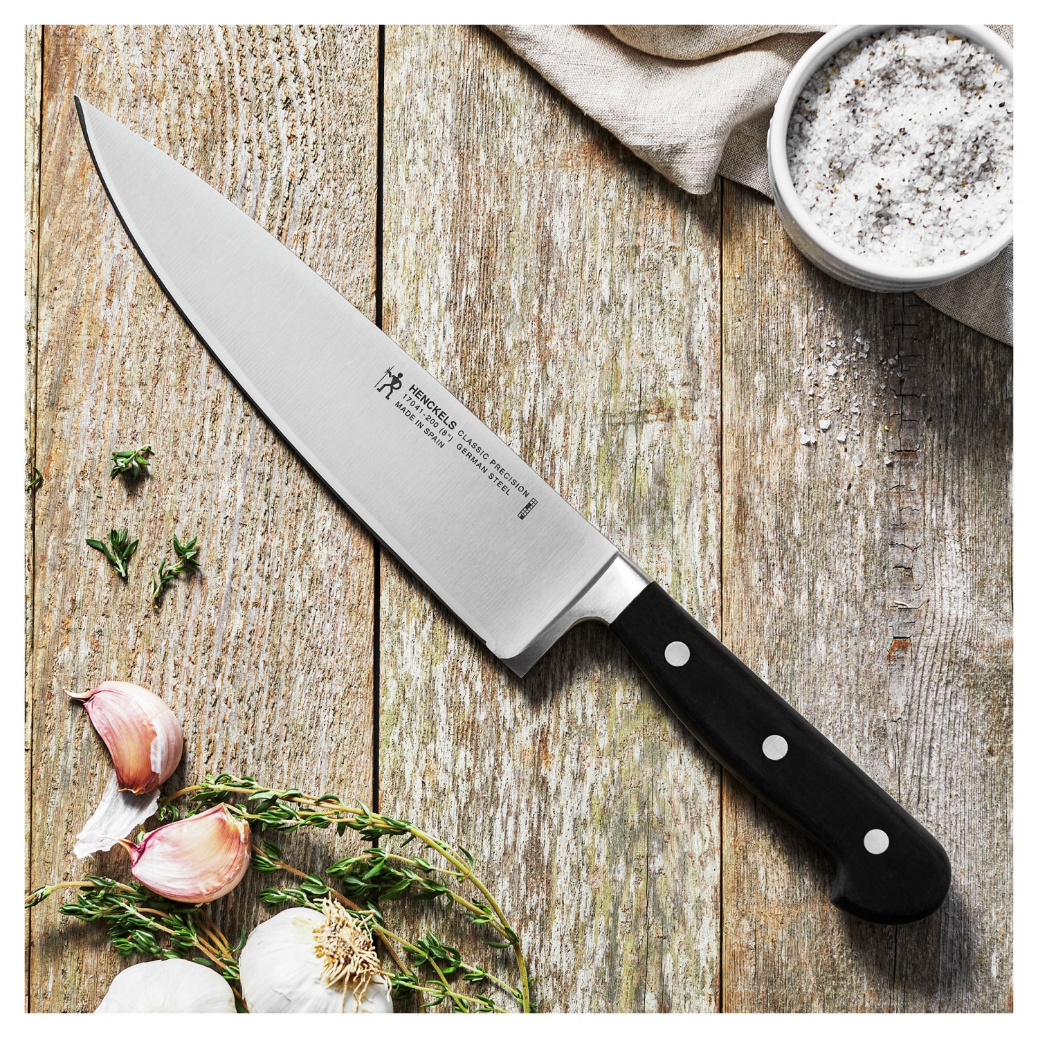 HENCKELS – Ensemble de couteaux 18 pièces Classic Precision, brun-noir