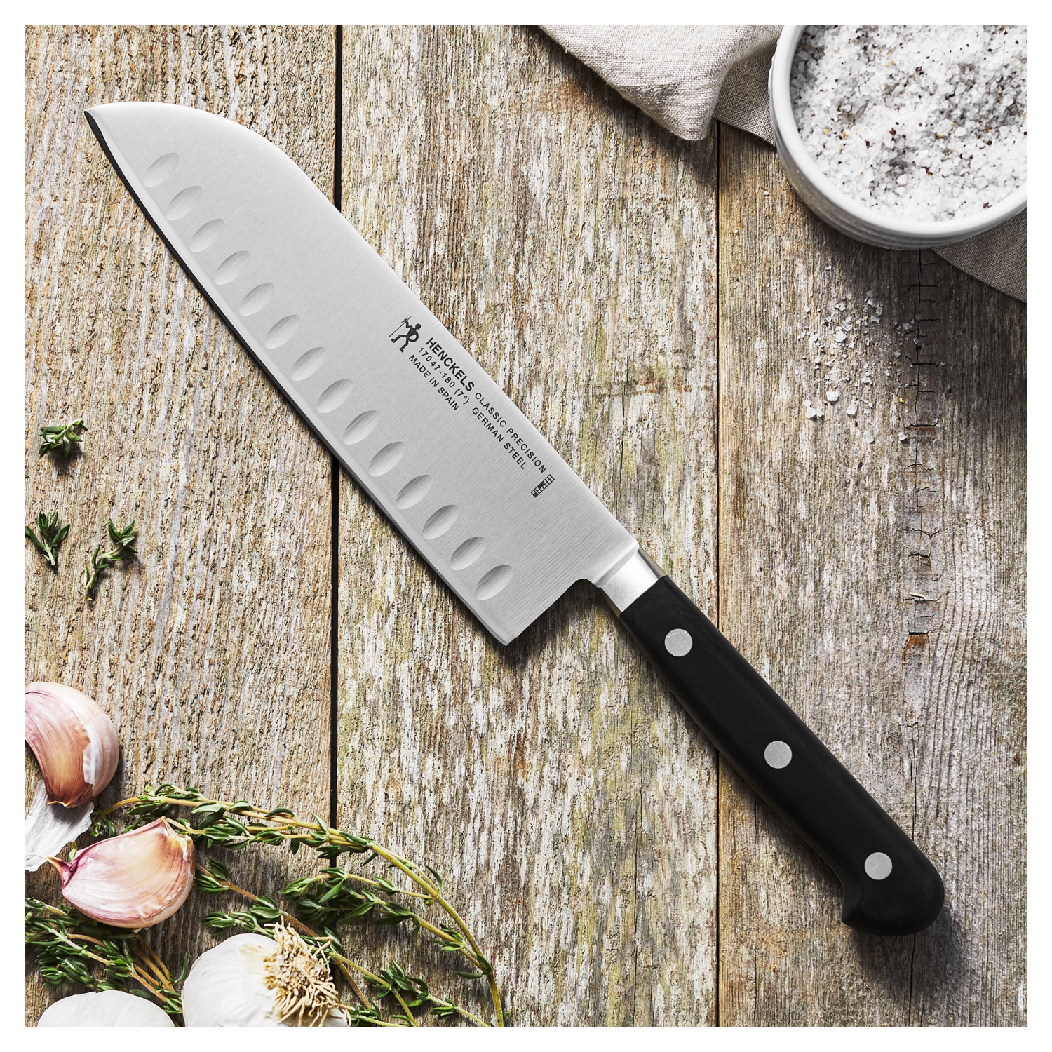 HENCKELS – Ensemble de couteaux 18 pièces Classic Precision, brun-noir