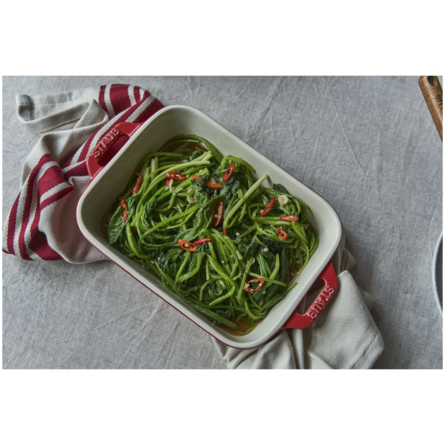 STAUB – Plat de cuisson rectangulaire en céramique Ceramique 1 L, cerisier