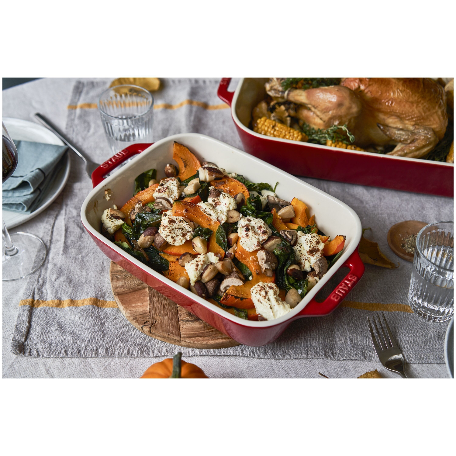 STAUB – Plat de cuisson rectangulaire en céramique Ceramique 1 L, cerisier