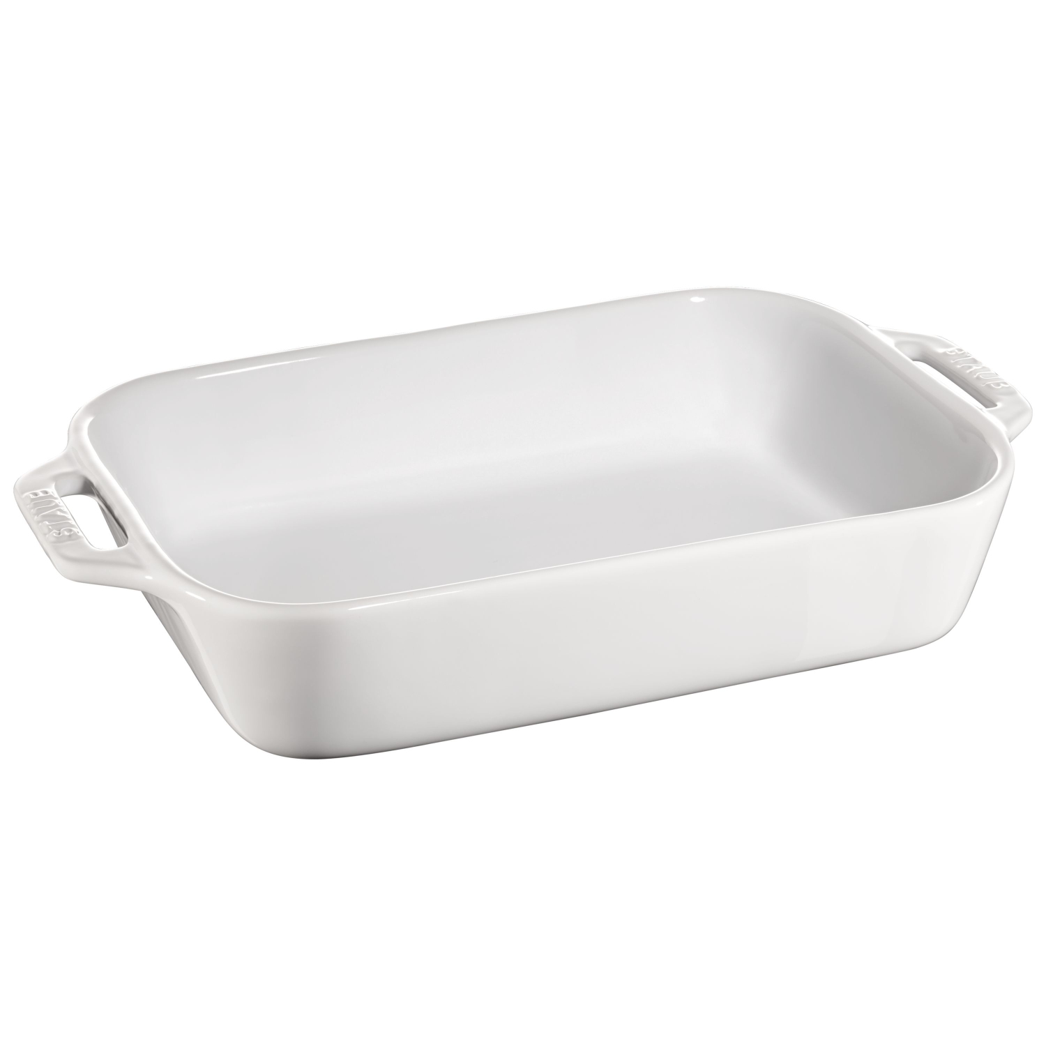 STAUB – Plat de cuisson rectangulaire en céramique 4&nbsp;L, ceramique, 2, blanc