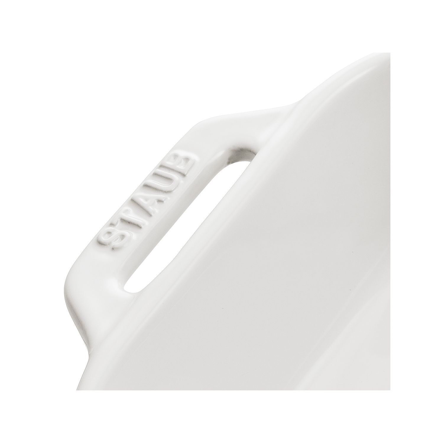 STAUB – Plat de cuisson rectangulaire en céramique 4 L, ceramique, 2, blanc