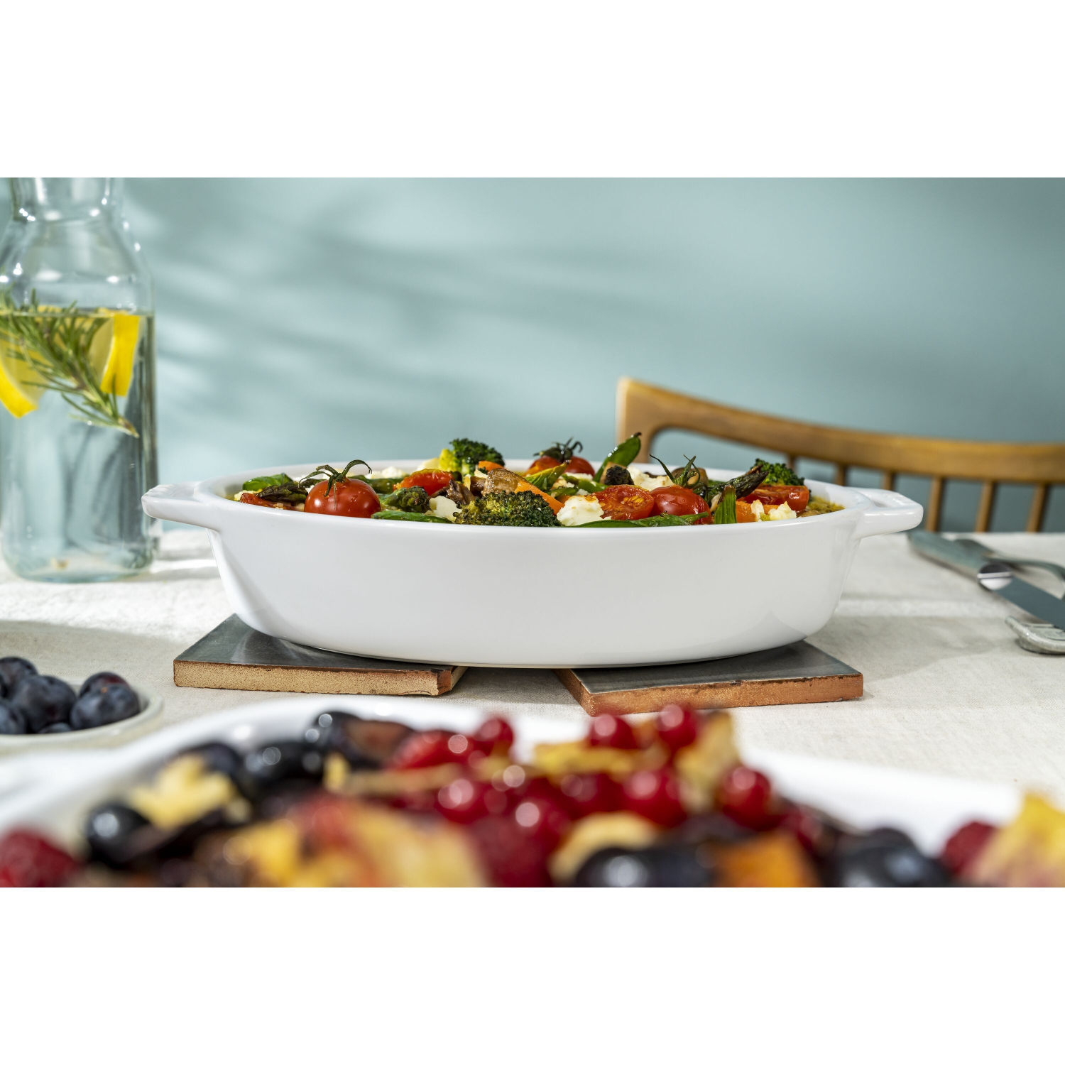 STAUB – Plat de cuisson ovale en céramique Ceramique 1&nbsp;L, blanc