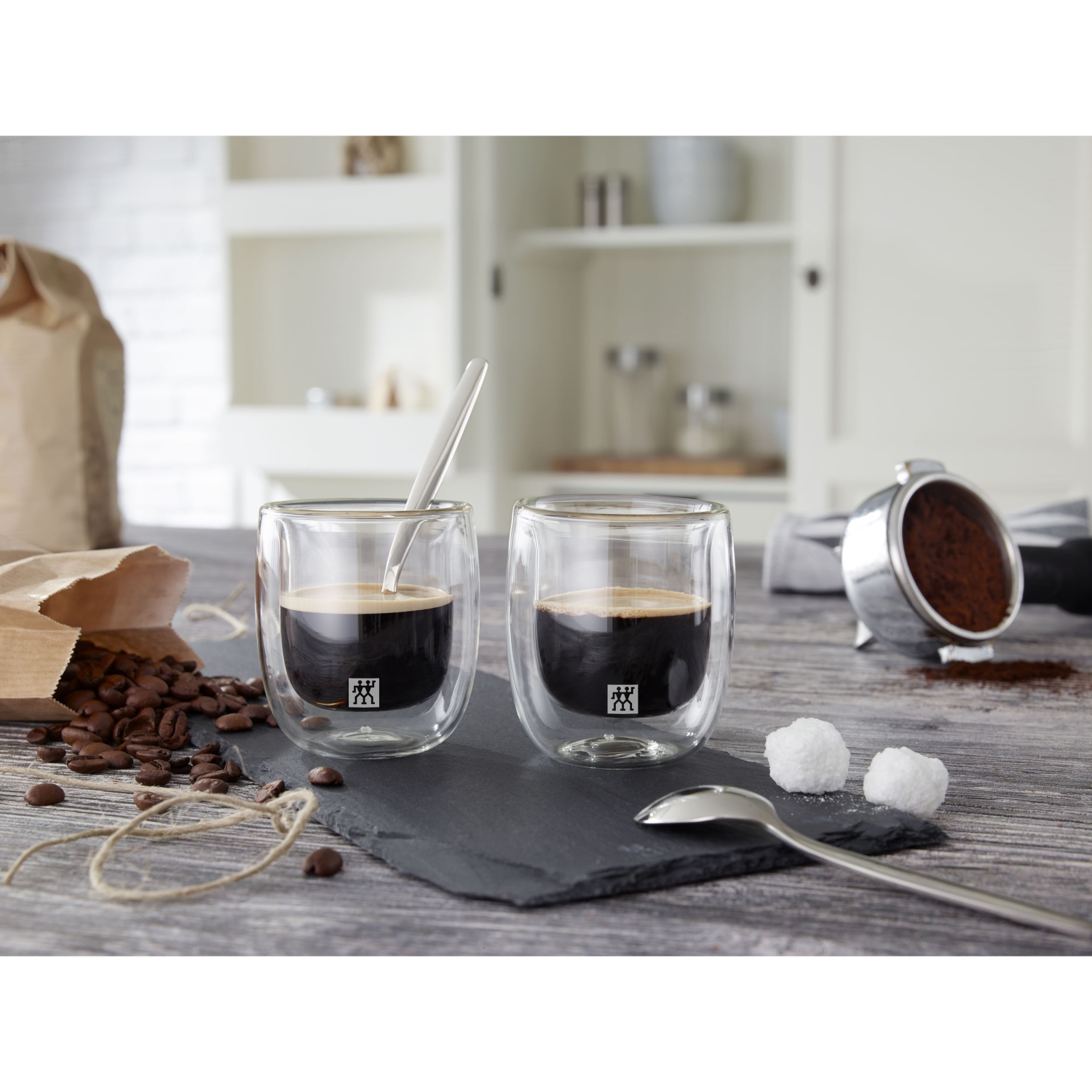 ZWILLING Sorrento 2 Piece Espresso Glass Set, Transparent