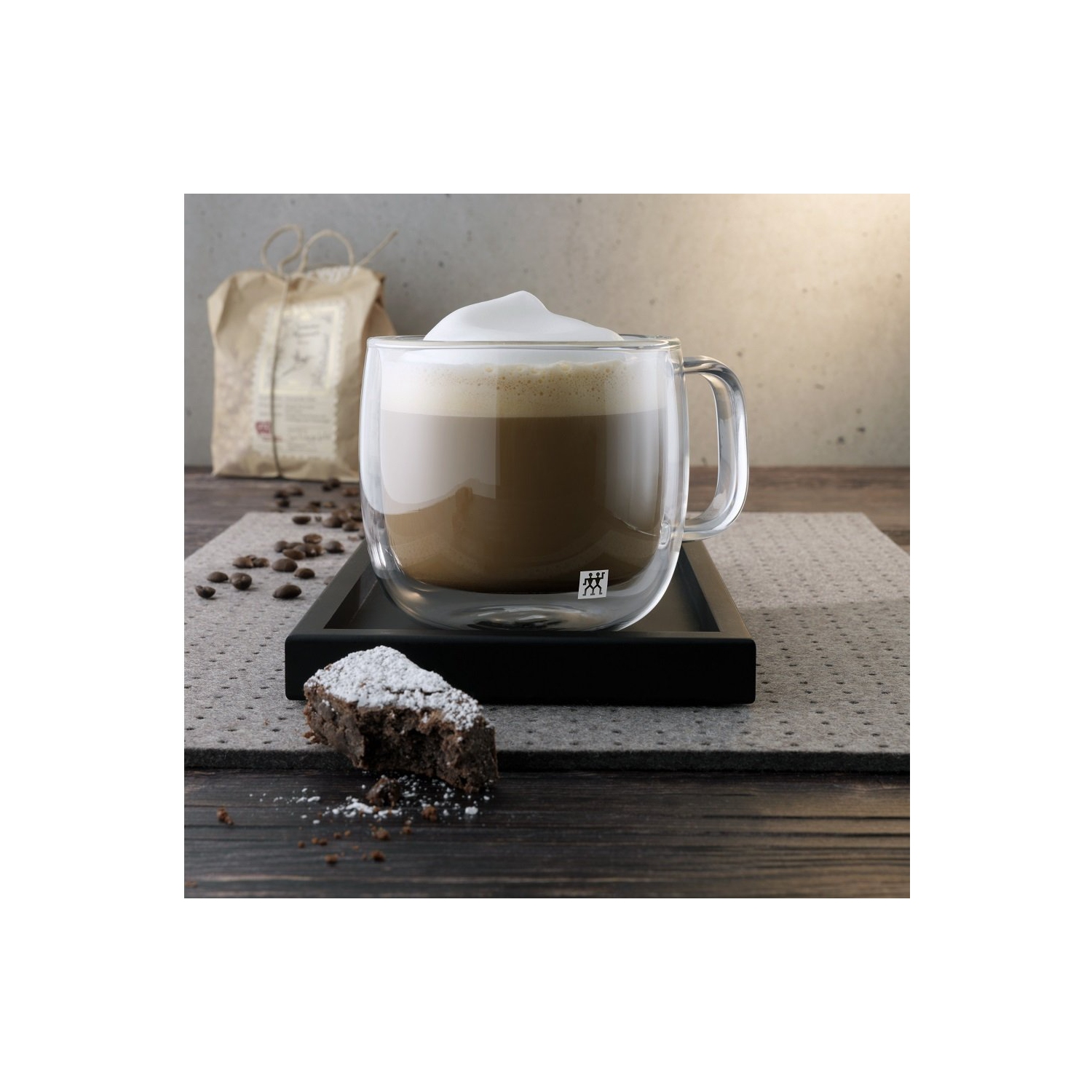 ZWILLING Sorrento Plus 2 Piece Cappuccino Set, Transparent